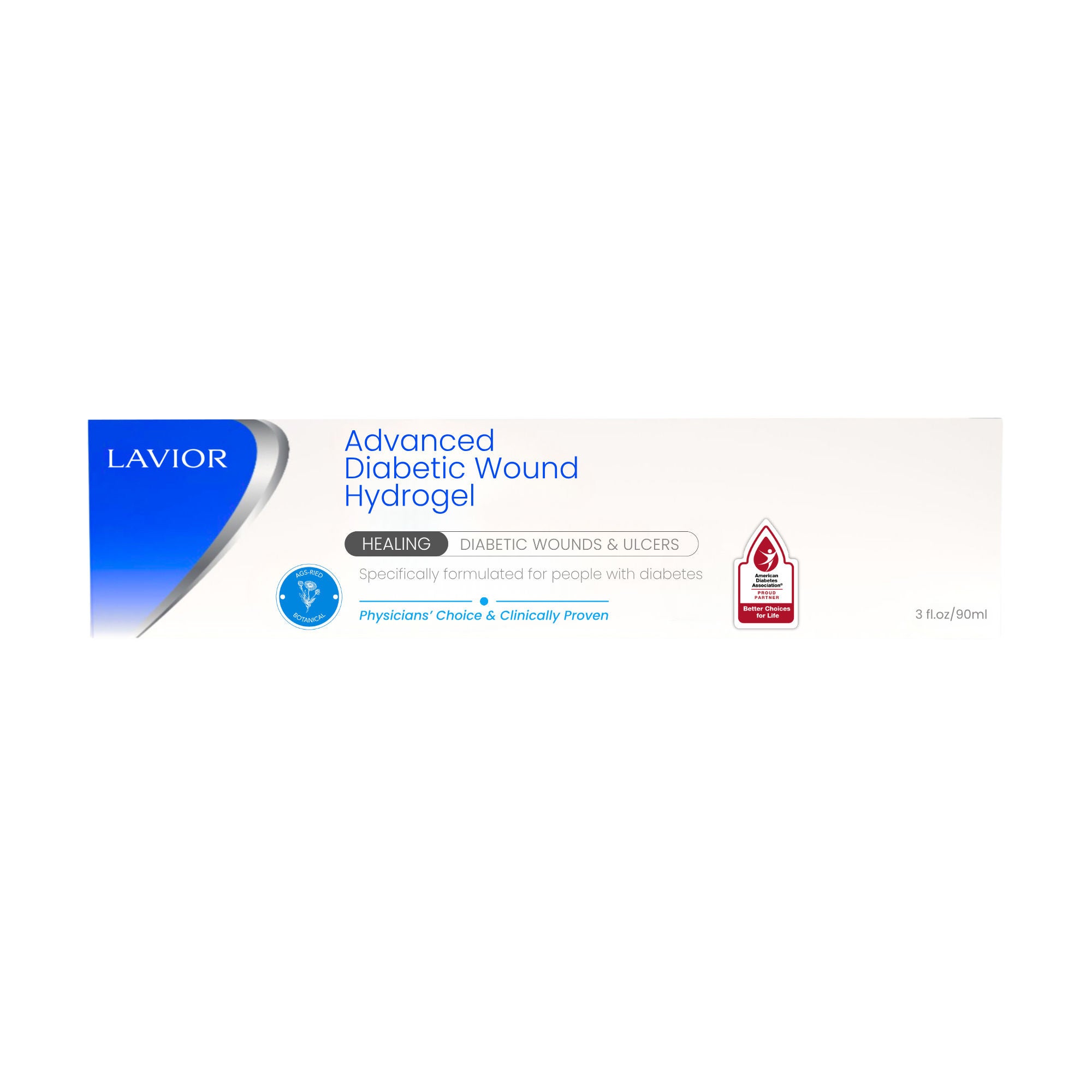Lavior Pharma Inc - ADWG30US1 Hydrogel Dressing Lavior Advanced Diabetic 3 oz. Gel / Amorphous NonSterile