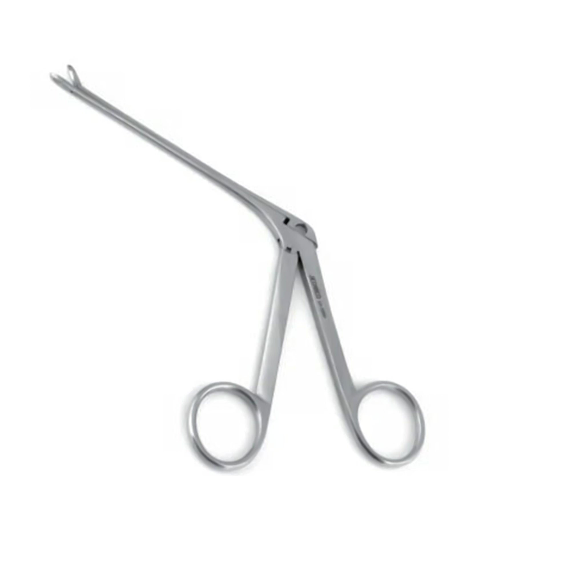 Jedmed Instrument Company - 54-2991-C Thru-Cut Forceps JedMed Blakesley No. 1 OR / Surgical Grade Stainless Steel NonSterile Finger Ring Handle Angled Up Fenestrated Serrated Oval Tips