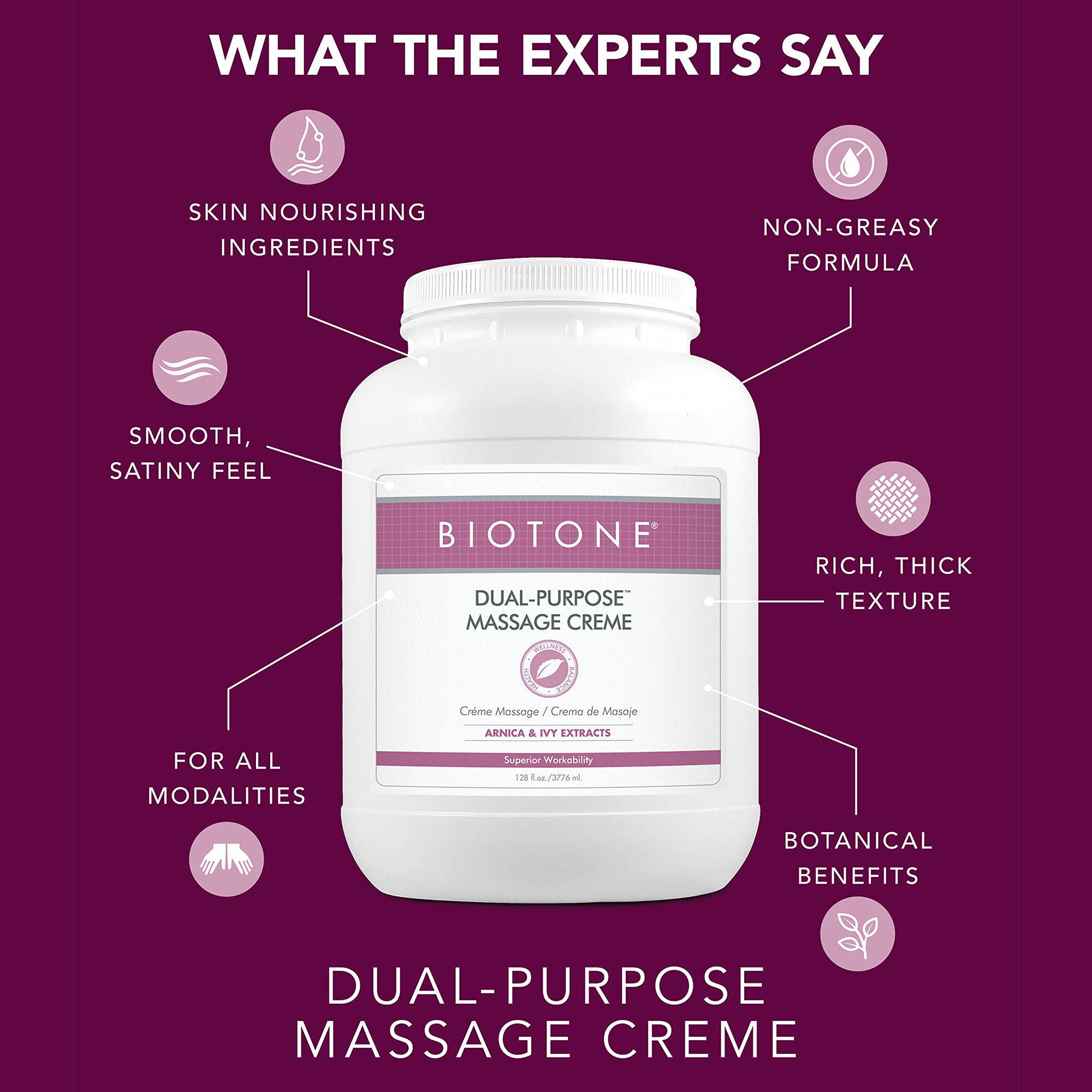 Natural Thoughts Inc - DPC1G Biotone® Dual-Purpose Massage Crème with Arnica and Ivy Extracts