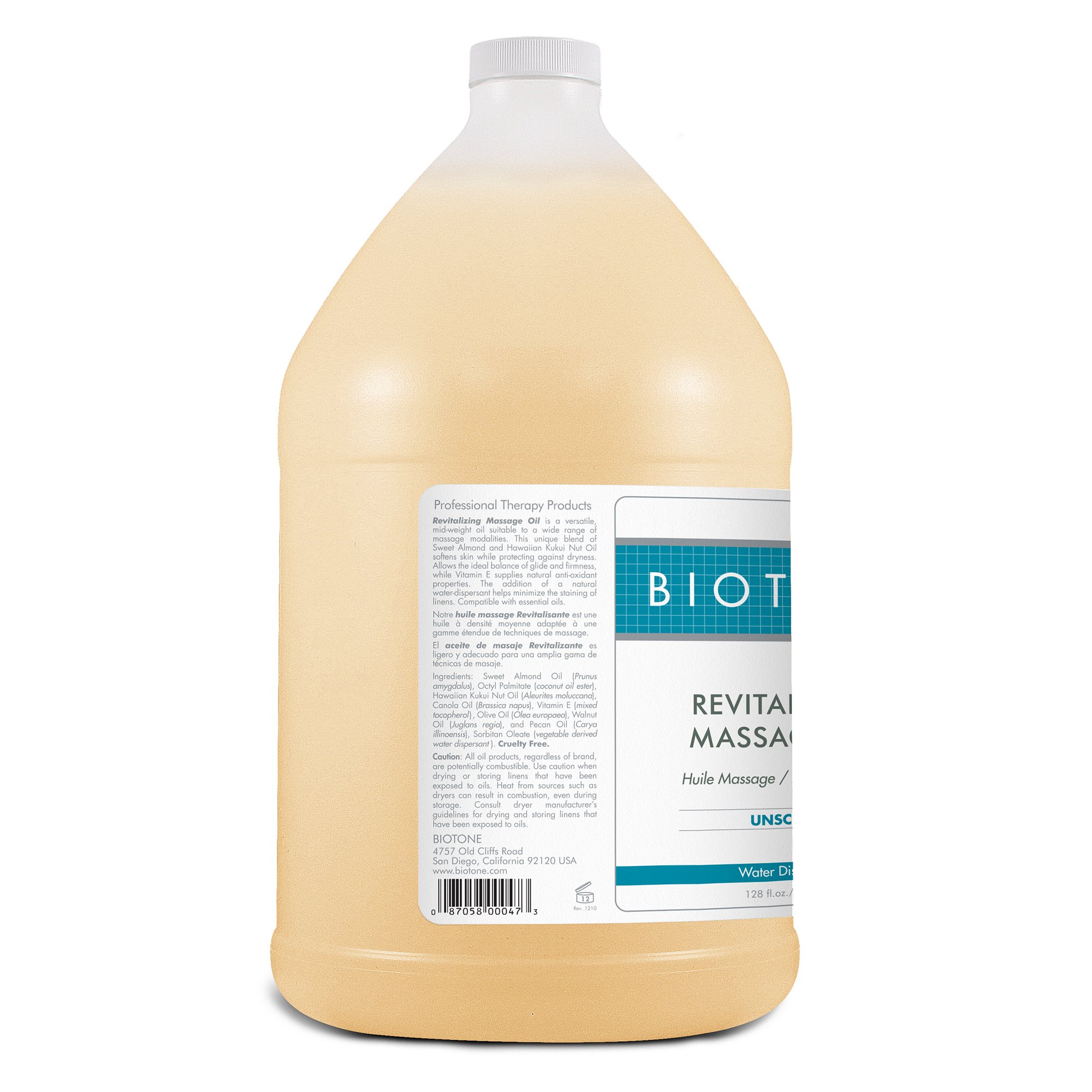 Natural Thoughts Inc ROU1G - Biotene® Revitalizing Massage Oil, Unscented, Water Dispersible, 1-gallon Jug - 1/Each, 4/Case