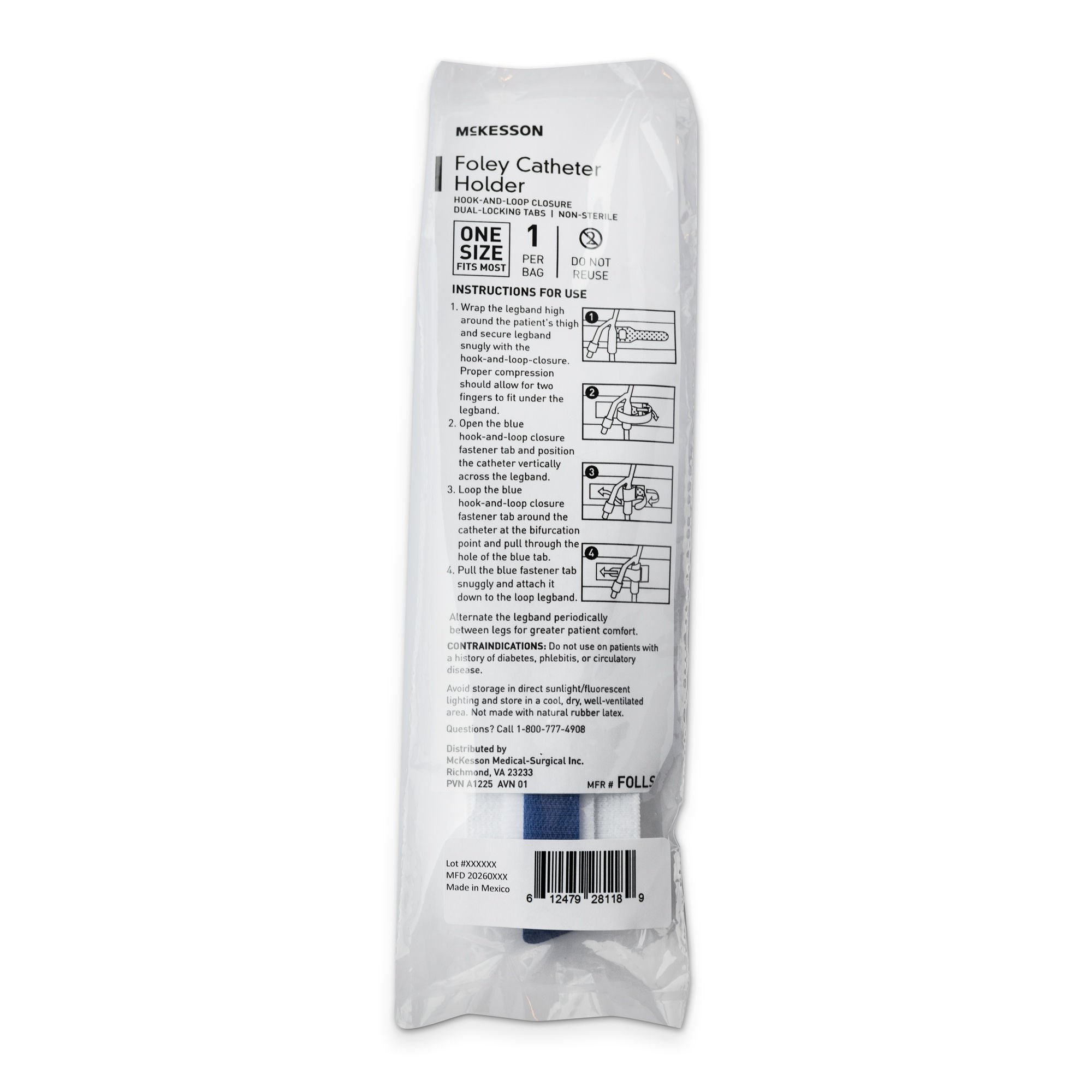 McKesson Brand - FOLLS Foley Catheter Holder McKesson One Size Fits Most