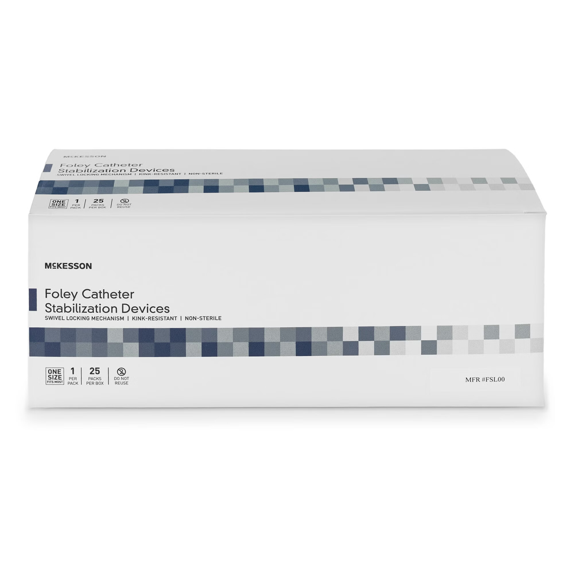 McKesson Brand - FSL00 Foley Catheter Stabilization Device McKesson 2-way Foley Catheter Stabilization Device with Foam Adhesive Pad, (1) Alcohol Prep Pad, One Size Fits Most, NonSterile For Silicone and Latex Foley Catheters