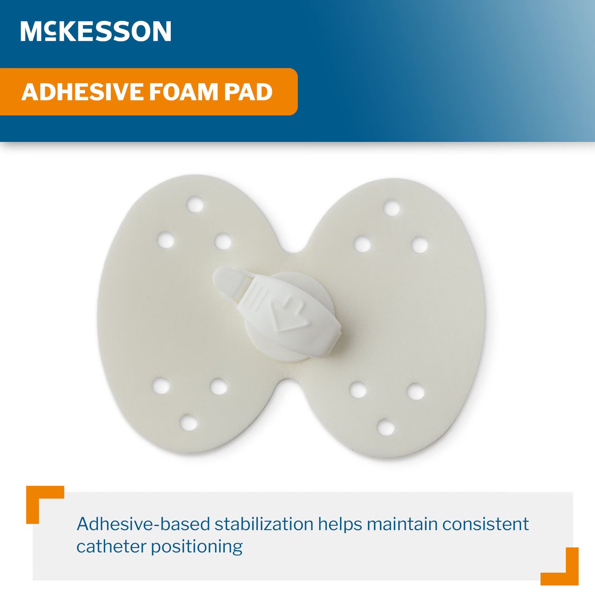 McKesson Brand - FSL00 Foley Catheter Stabilization Device McKesson 2-way Foley Catheter Stabilization Device with Foam Adhesive Pad, (1) Alcohol Prep Pad, One Size Fits Most, NonSterile For Silicone and Latex Foley Catheters