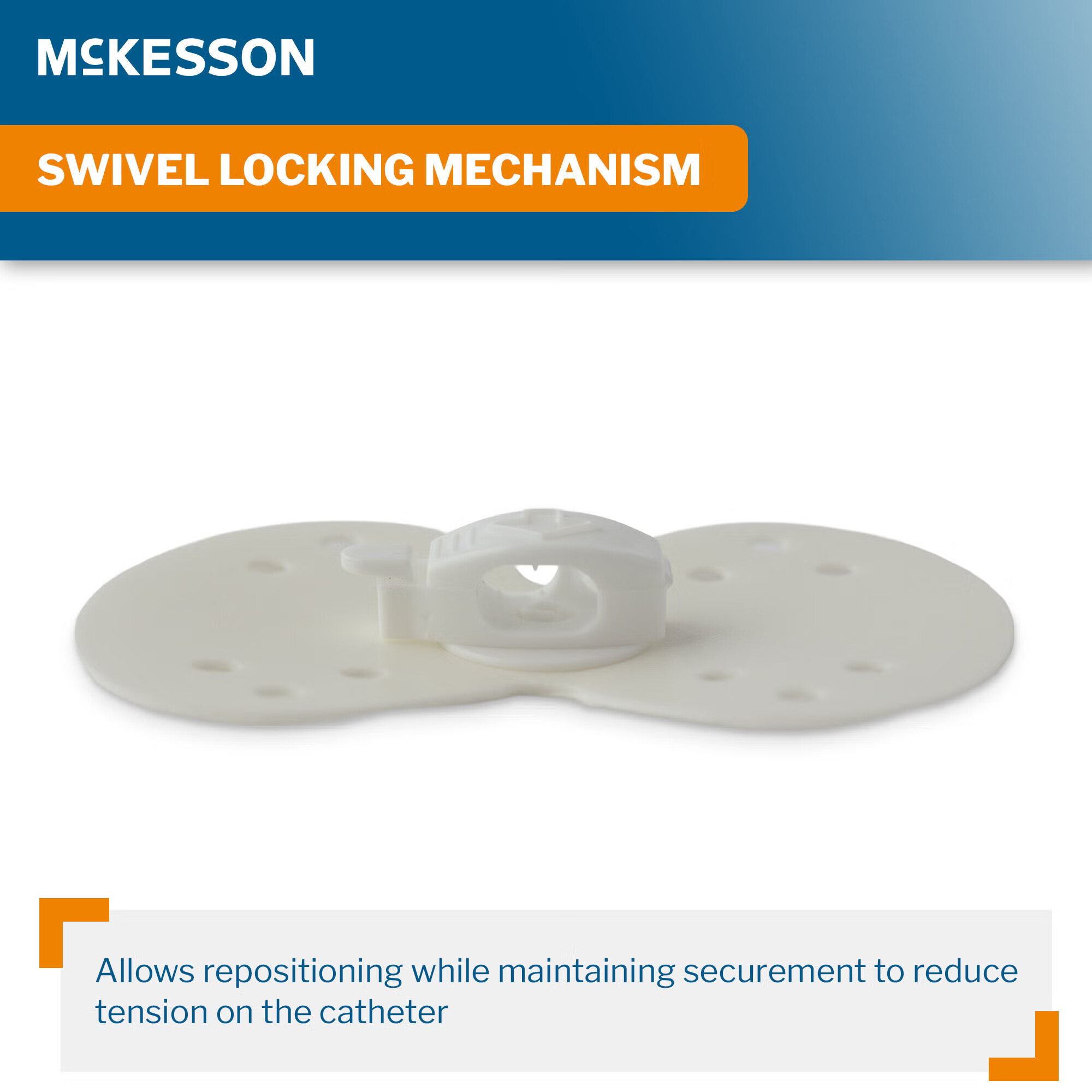 McKesson Brand - FSL00 Foley Catheter Stabilization Device McKesson 2-way Foley Catheter Stabilization Device with Foam Adhesive Pad, (1) Alcohol Prep Pad, One Size Fits Most, NonSterile For Silicone and Latex Foley Catheters