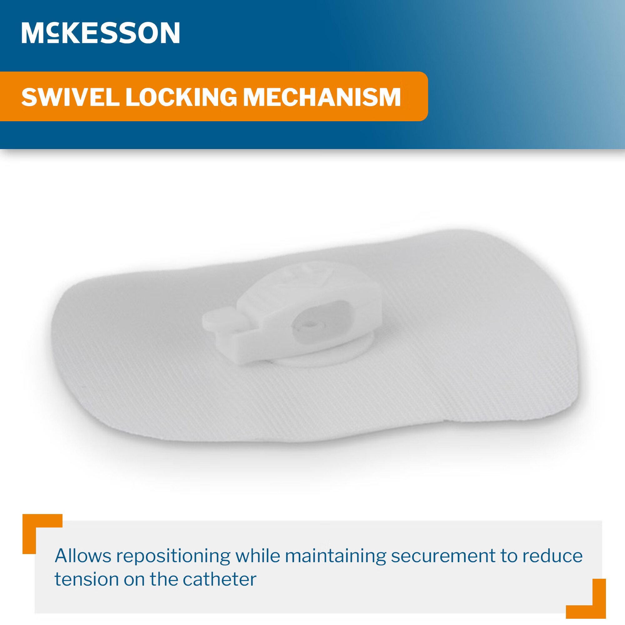 McKesson Brand - FSL02 Foley Catheter Stabilization Device McKesson 2-way Foley Catheter Stabilization Device with Tricot Adhesive Pad, (1) Alcohol Prep Pad, One Size Fits Most, NonSterile For Silicone and Latex Foley Catheters