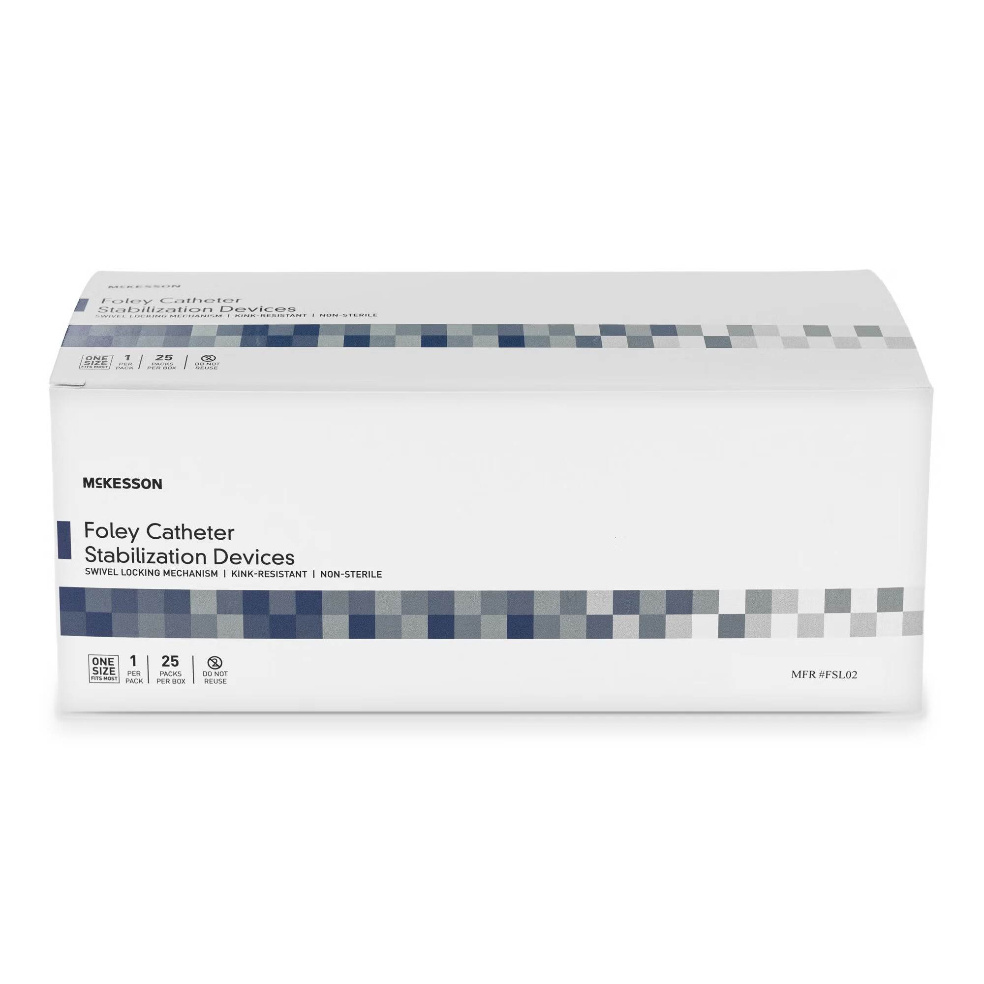 McKesson Brand - FSL02 Foley Catheter Stabilization Device McKesson 2-way Foley Catheter Stabilization Device with Tricot Adhesive Pad, (1) Alcohol Prep Pad, One Size Fits Most, NonSterile For Silicone and Latex Foley Catheters
