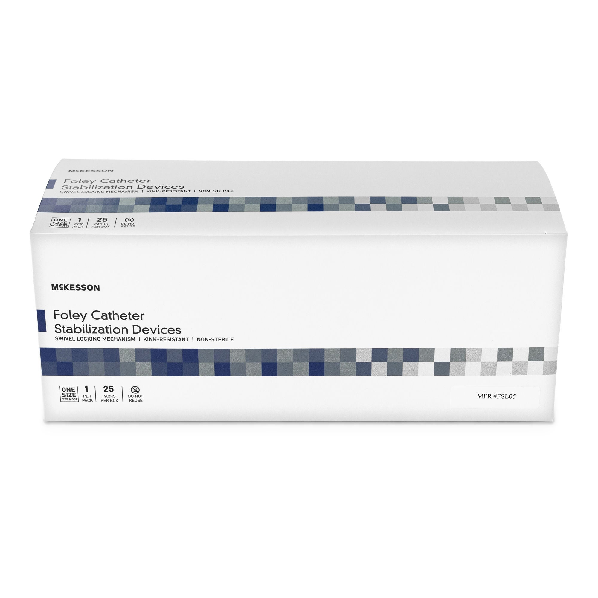 McKesson Brand - FSL05 Foley Catheter Stabilization Device McKesson 3-way Foley Catheter Stabilization Device with Tricot Adhesive Pad, (1) Alcohol Prep Pad, One Size Fits Most, NonSterile For Silicone and Latex Foley Catheters