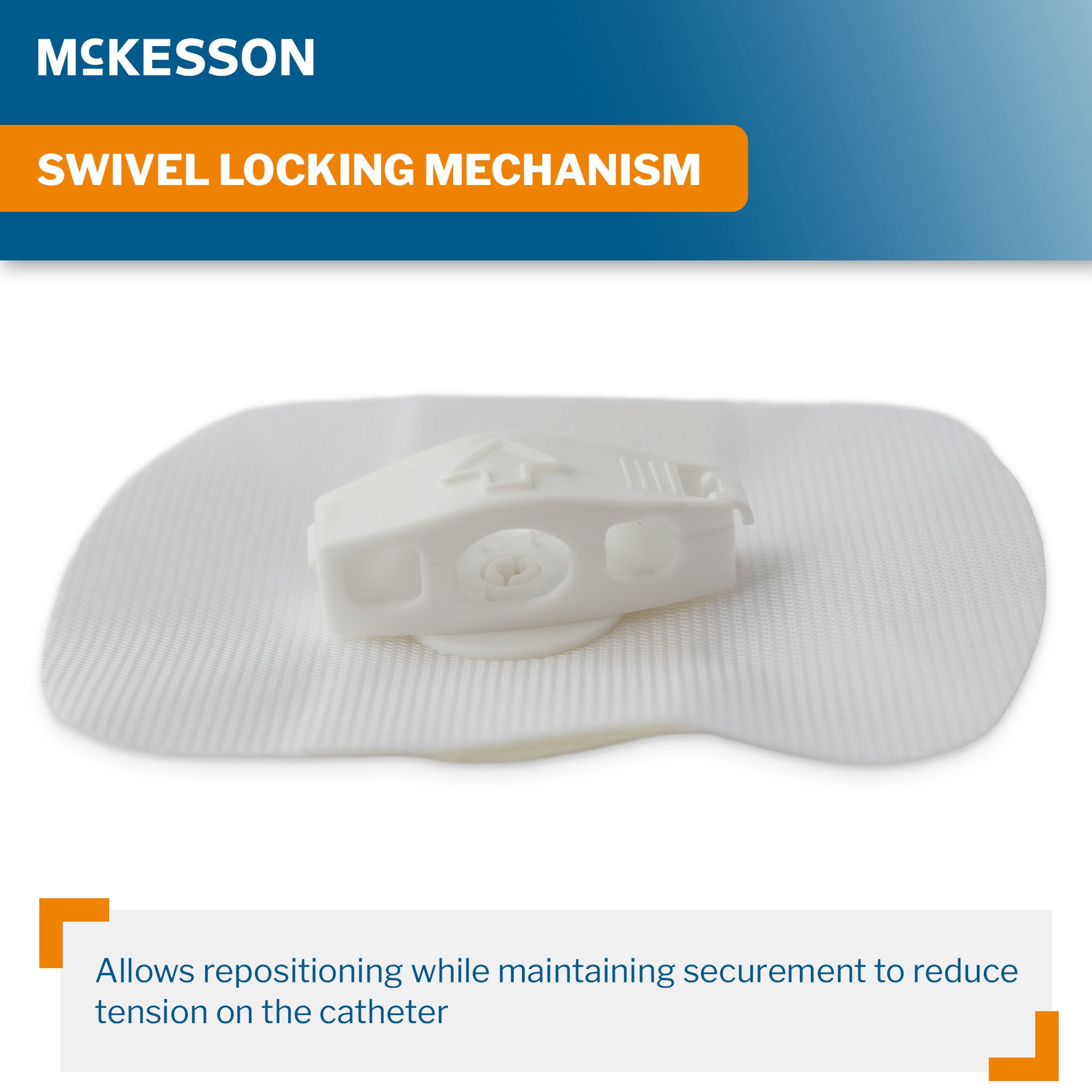 McKesson Brand - FSL05 Foley Catheter Stabilization Device McKesson 3-way Foley Catheter Stabilization Device with Tricot Adhesive Pad, (1) Alcohol Prep Pad, One Size Fits Most, NonSterile For Silicone and Latex Foley Catheters