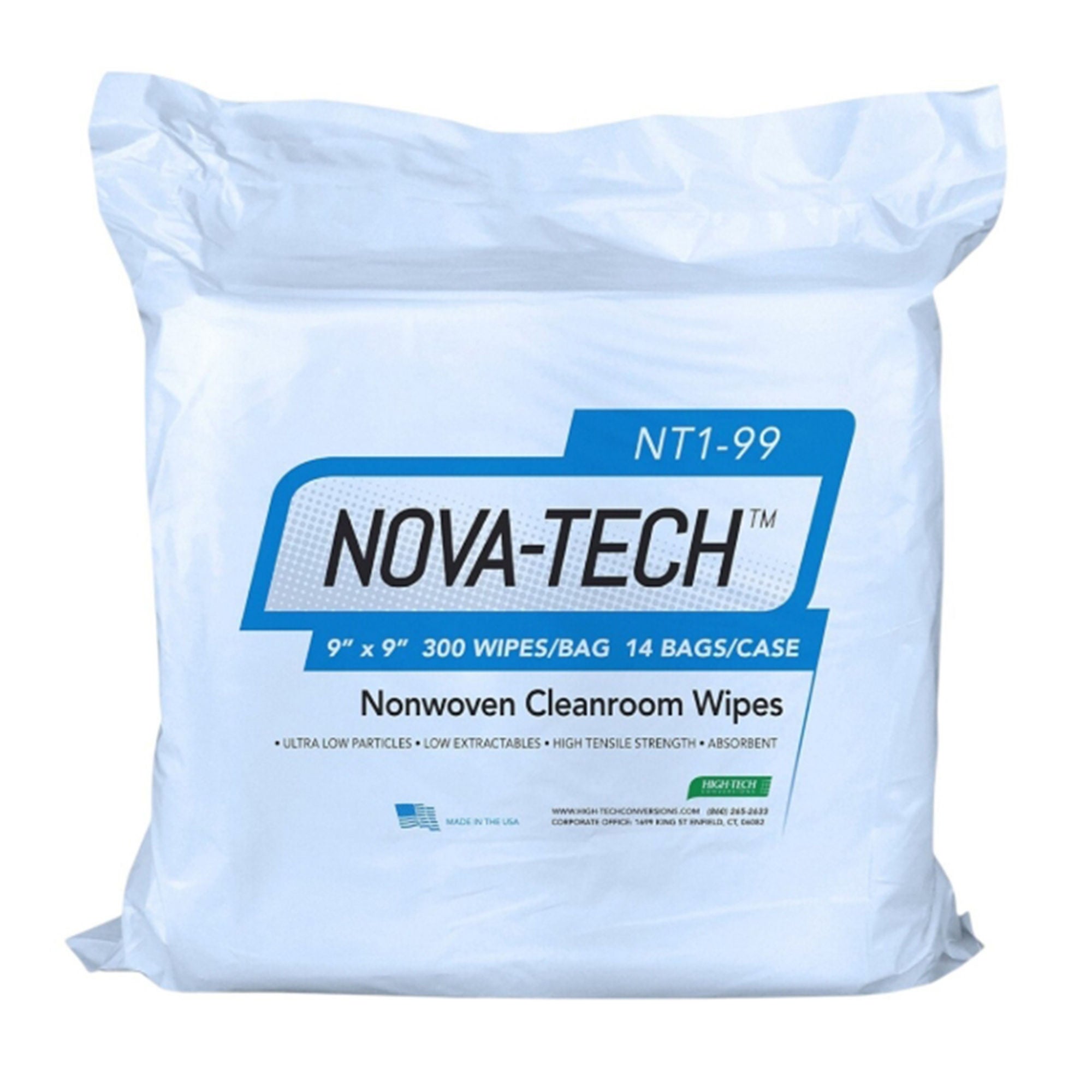 Acute Care Pharmaceuticals - NT1-99 Surface Disinfectant Cleaner NOVA-TECH® Premoistened Cleanroom Manual Pull Wipe 300 Count Soft Pack Alcohol Scent NonSterile