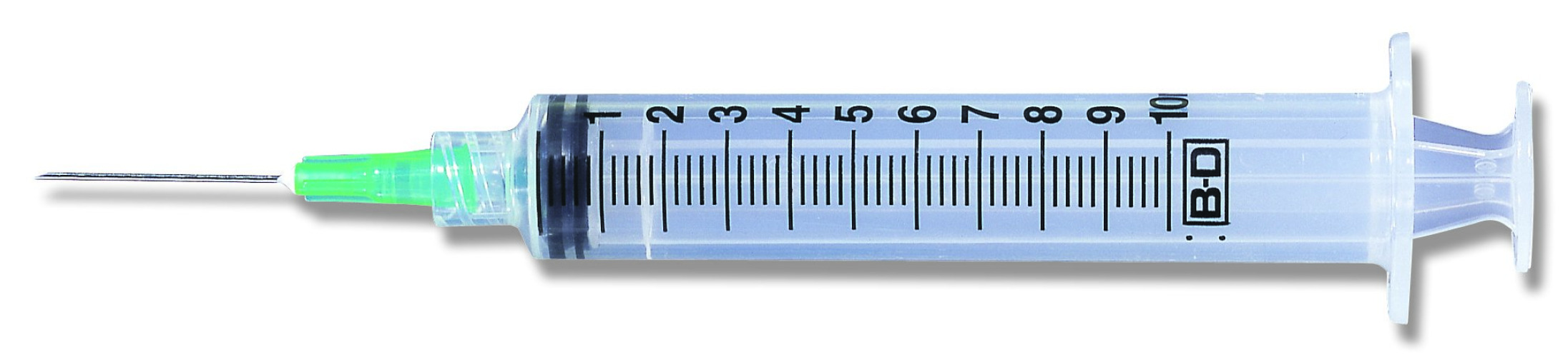 BD 309642 - PrecisionGlide™ 10 mL Syringe with Hypodermic Needle, 21 Gauge, 1" Needle Length - 100/Box, 400/Case