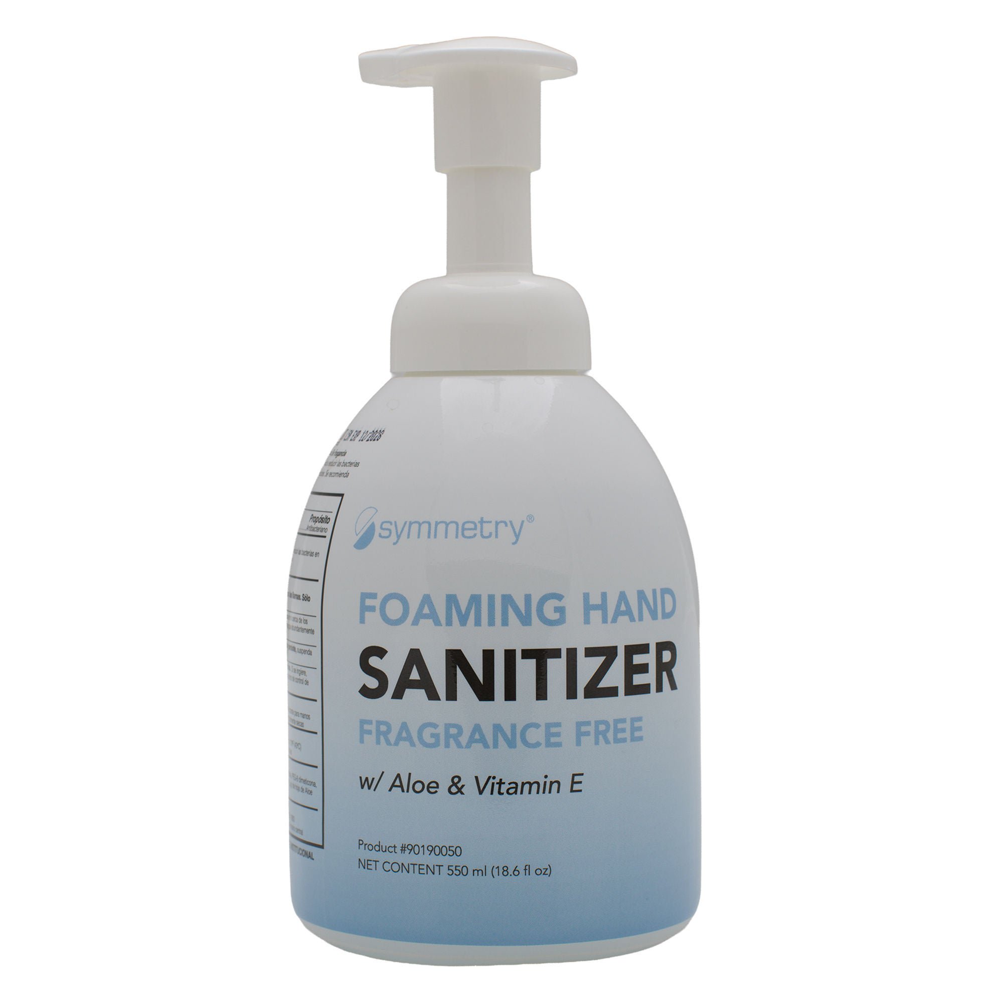 Buckeye International Inc - 9019-0050 Hand Sanitizer with Aloe Symmetry® 550 mL Ethyl Alcohol / Aloe / Vitamin E Foaming Pump Bottle