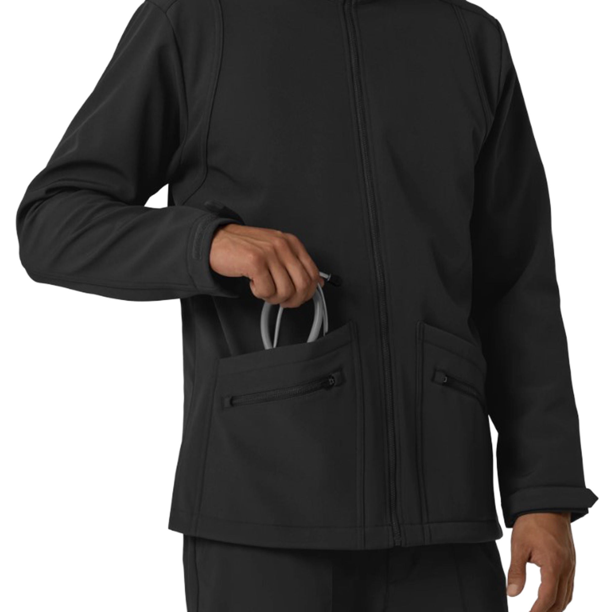 Fashion Seal Uniforms - 8609-BLAC-L Warm-Up Jacket Wink™ Softshell Black Large Hip Length 94% Polyester / 6% Spandex Reusable