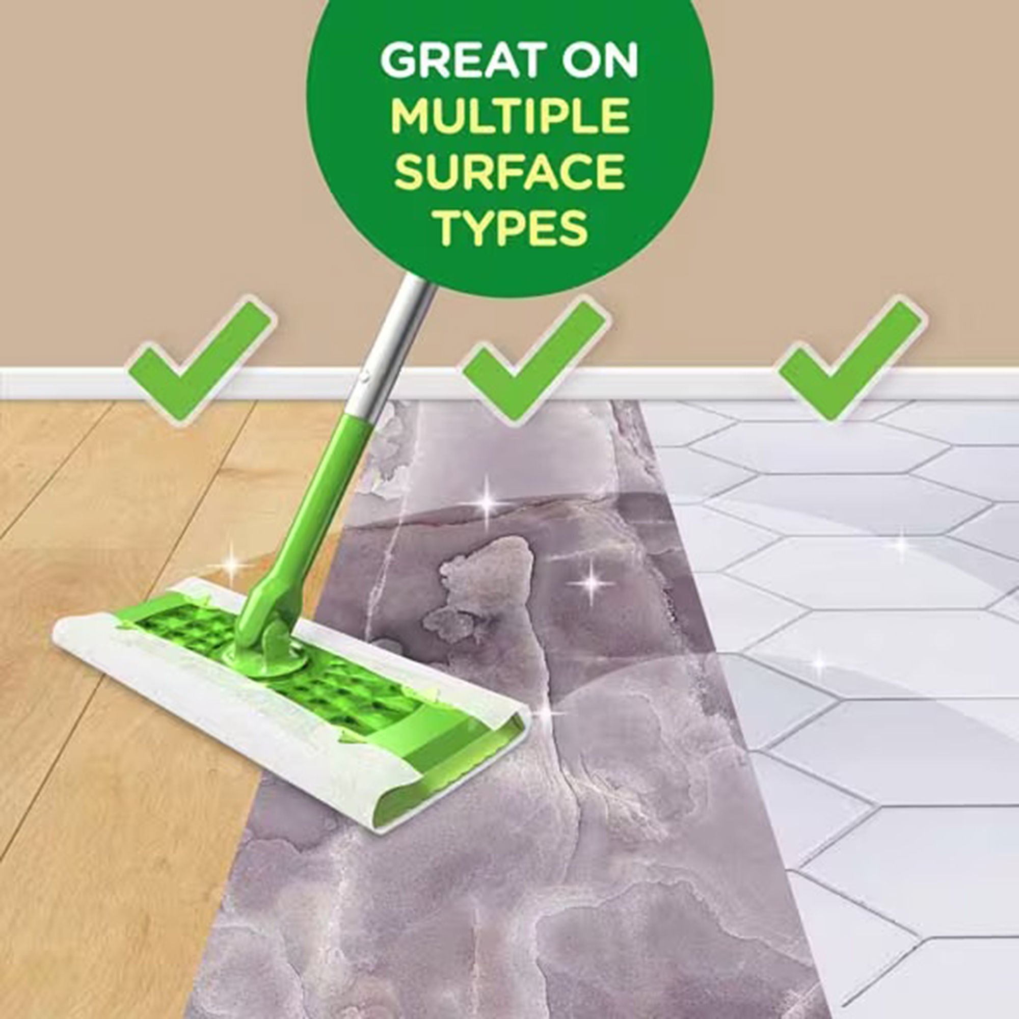 Essendant Co-United Stationers - PGC08622 Saturated Wet Mop Pad Swiffer® Bound Edge White Cloth Disposable