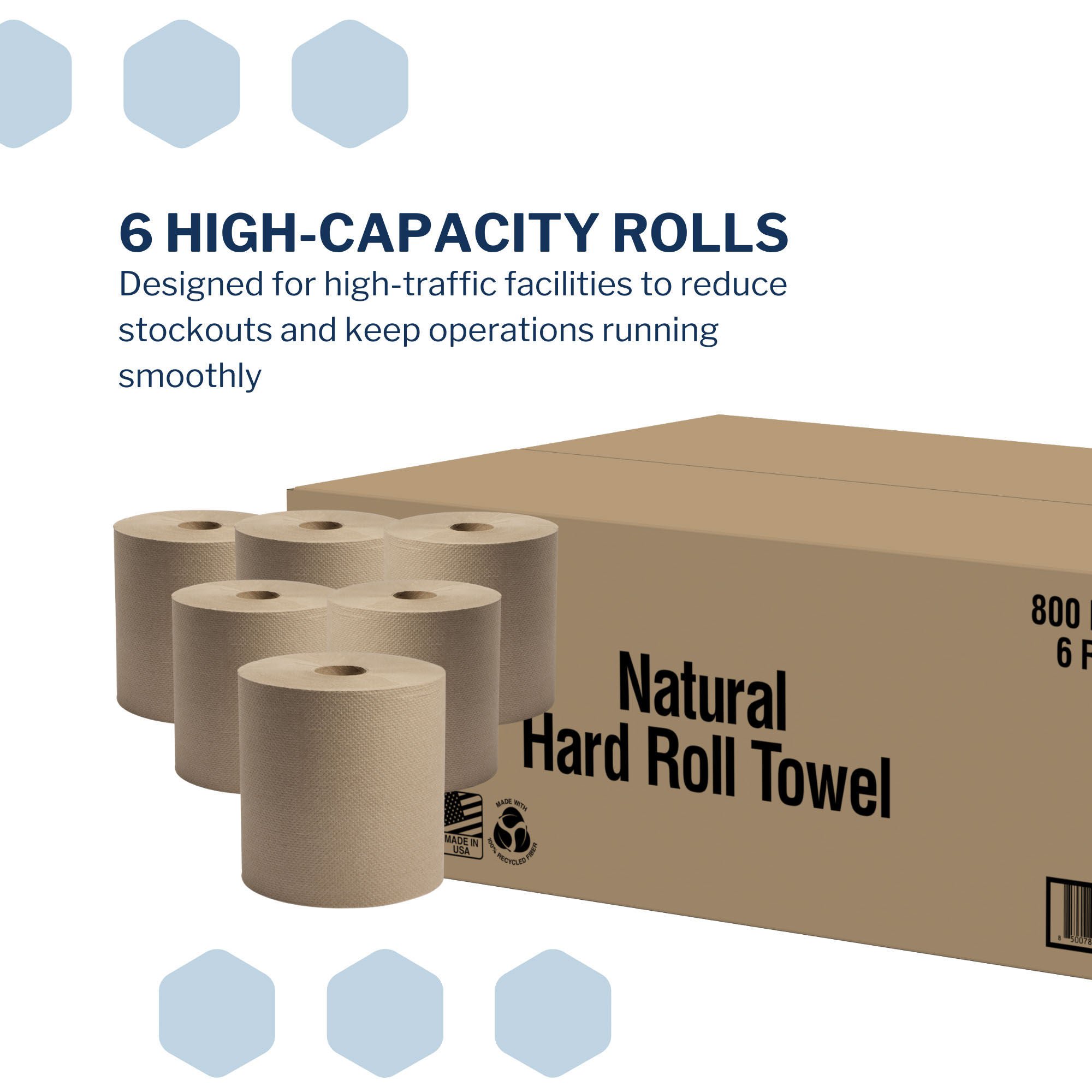 McKesson Brand - FS-UHWNAT800 Paper Towel McKesson Roll 8 Inch X 800 Foot