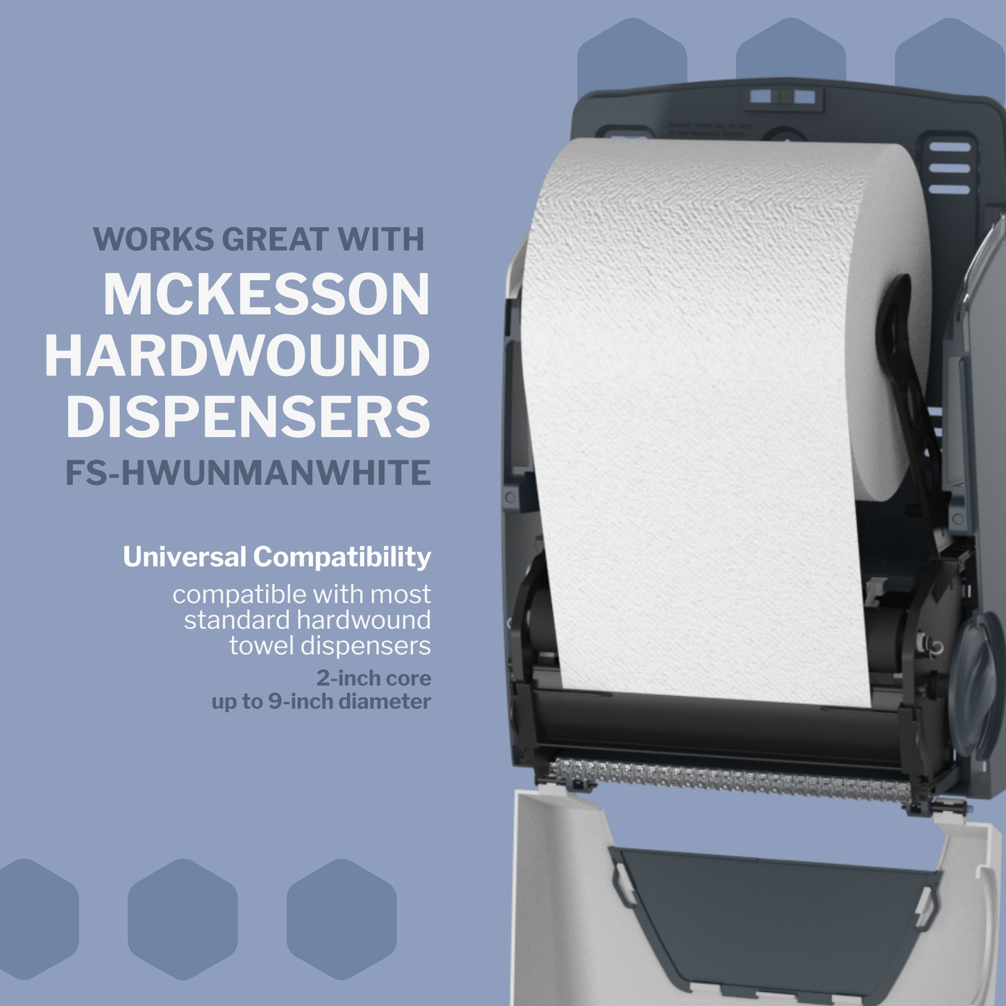 McKesson Brand - FS-UHWWHITE800 Paper Towel McKesson Roll 8 Inch X 800 Foot