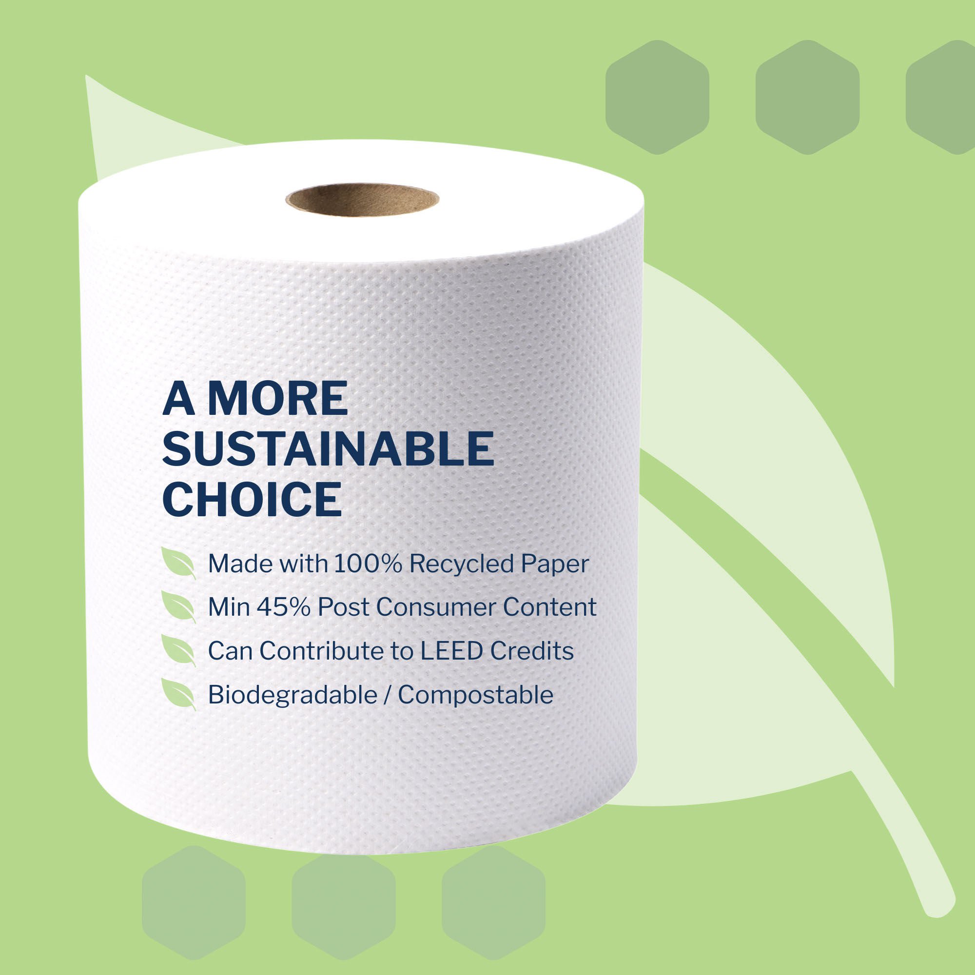 McKesson Brand - FS-UHWWHITE800 Paper Towel McKesson Roll 8 Inch X 800 Foot