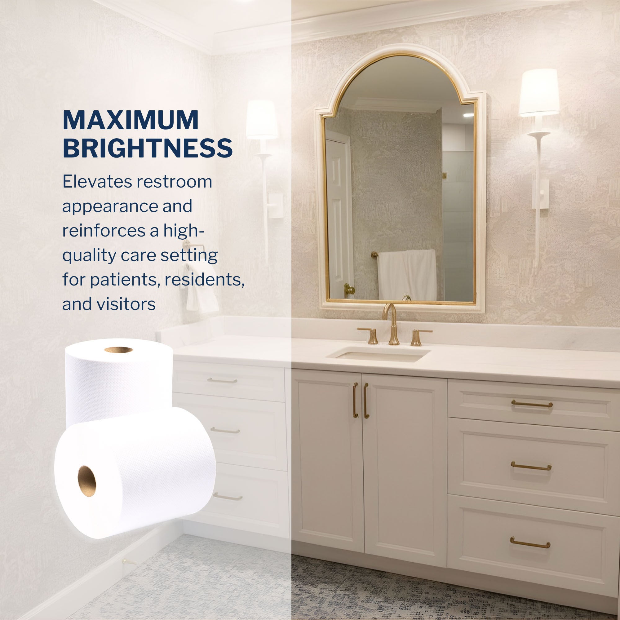 McKesson Brand - FS-UHWWHITETAD1000 Paper Towel McKesson Hardwound Roll 8 Inch X 1000 Foot