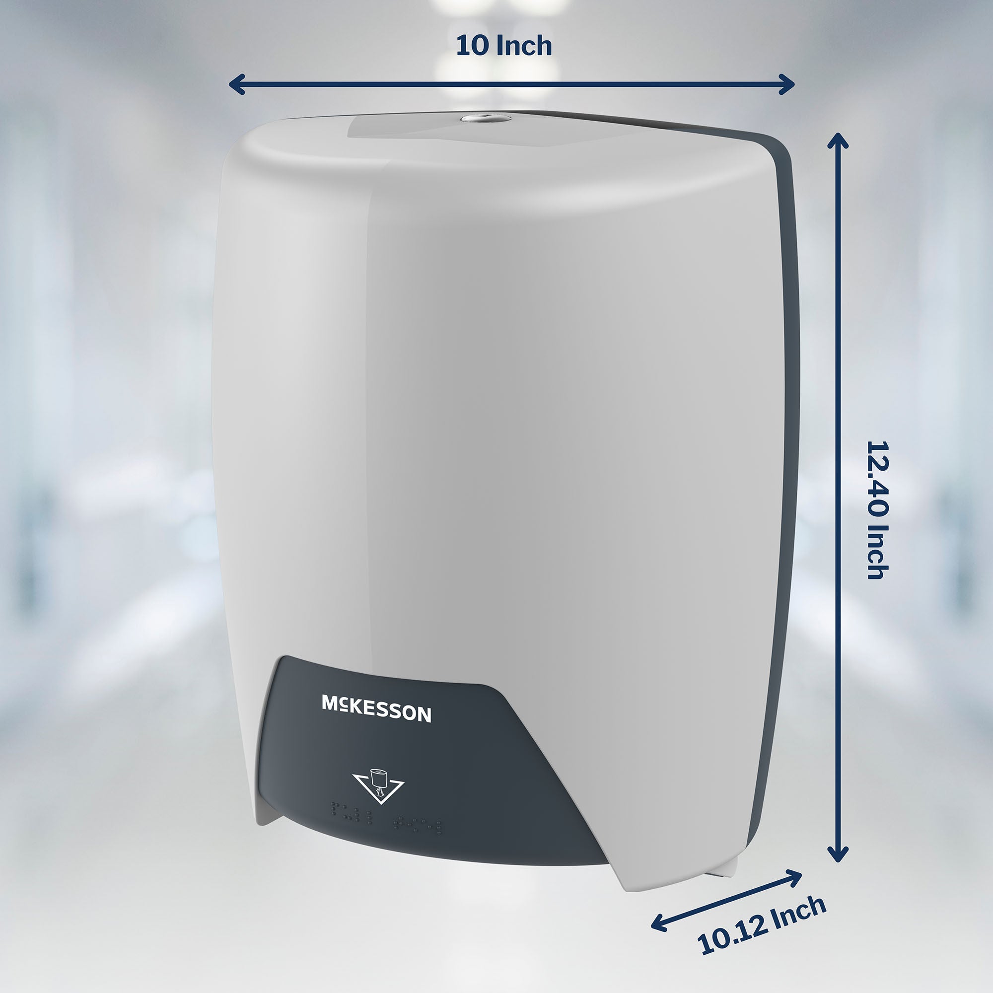 McKesson Brand - FS-CPWHITE Paper Towel Dispenser McKesson Wall Mount Centerpull Paper Towel