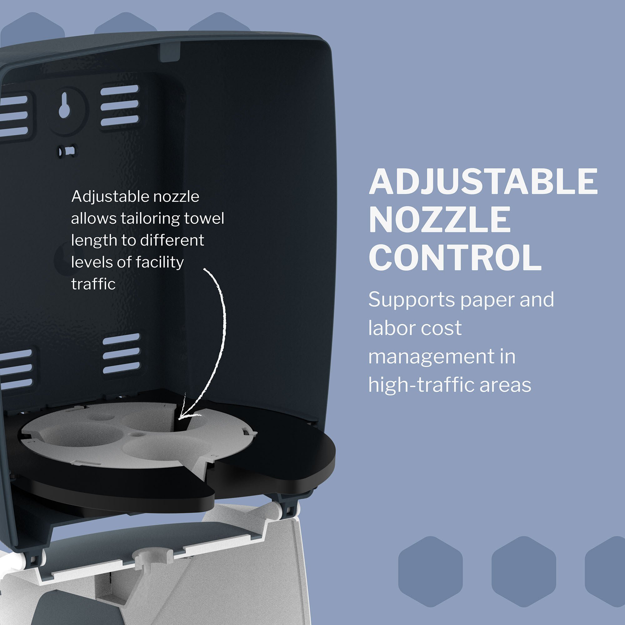 McKesson Brand - FS-CPWHITE Paper Towel Dispenser McKesson Wall Mount Centerpull Paper Towel