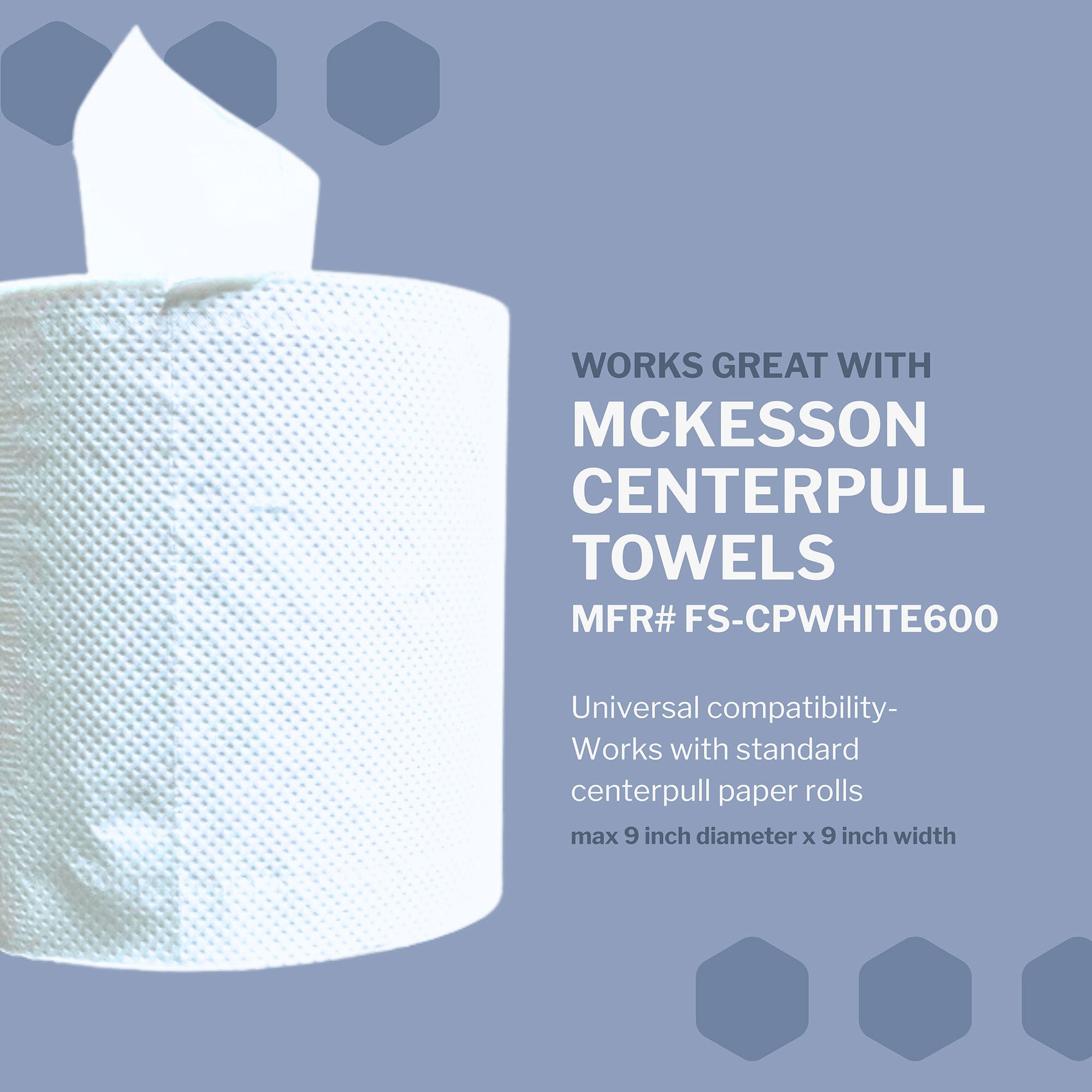 McKesson Brand - FS-CPWHITE Paper Towel Dispenser McKesson Wall Mount Centerpull Paper Towel