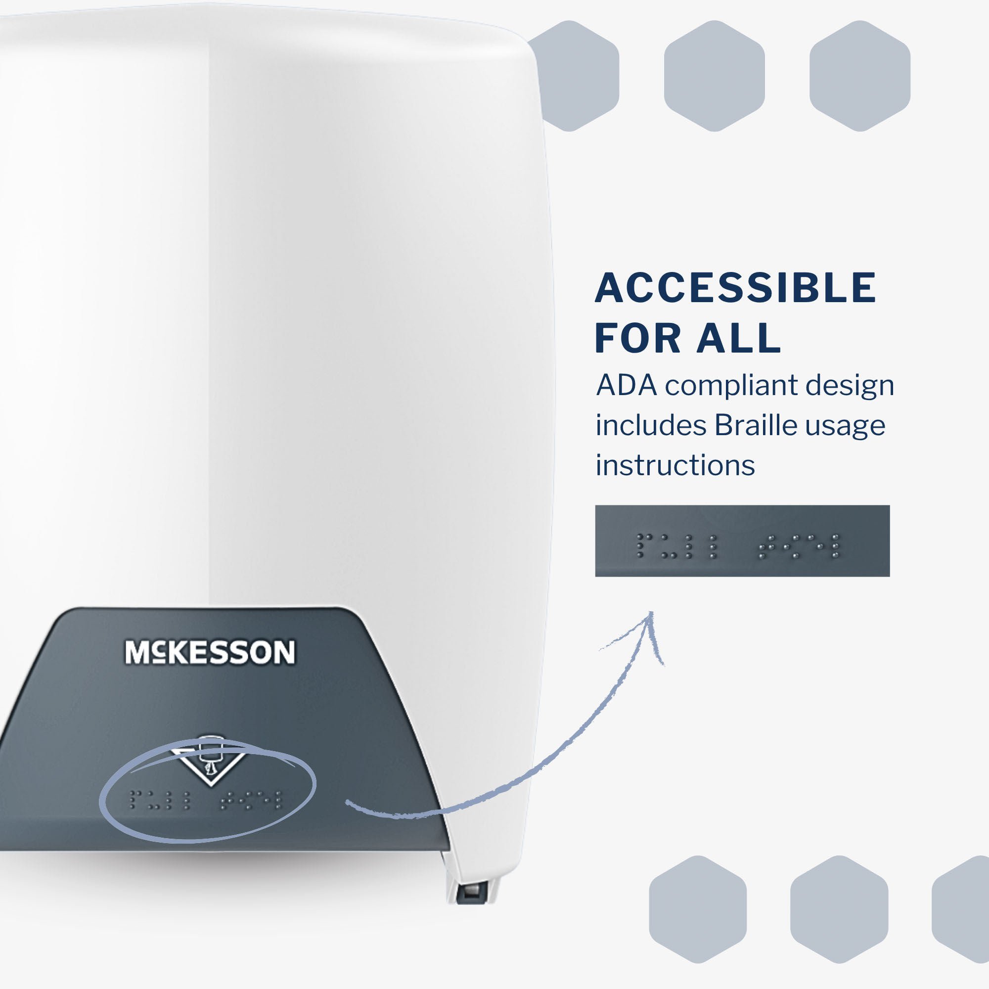 McKesson Brand - FS-CPWHITE Paper Towel Dispenser McKesson Wall Mount Centerpull Paper Towel