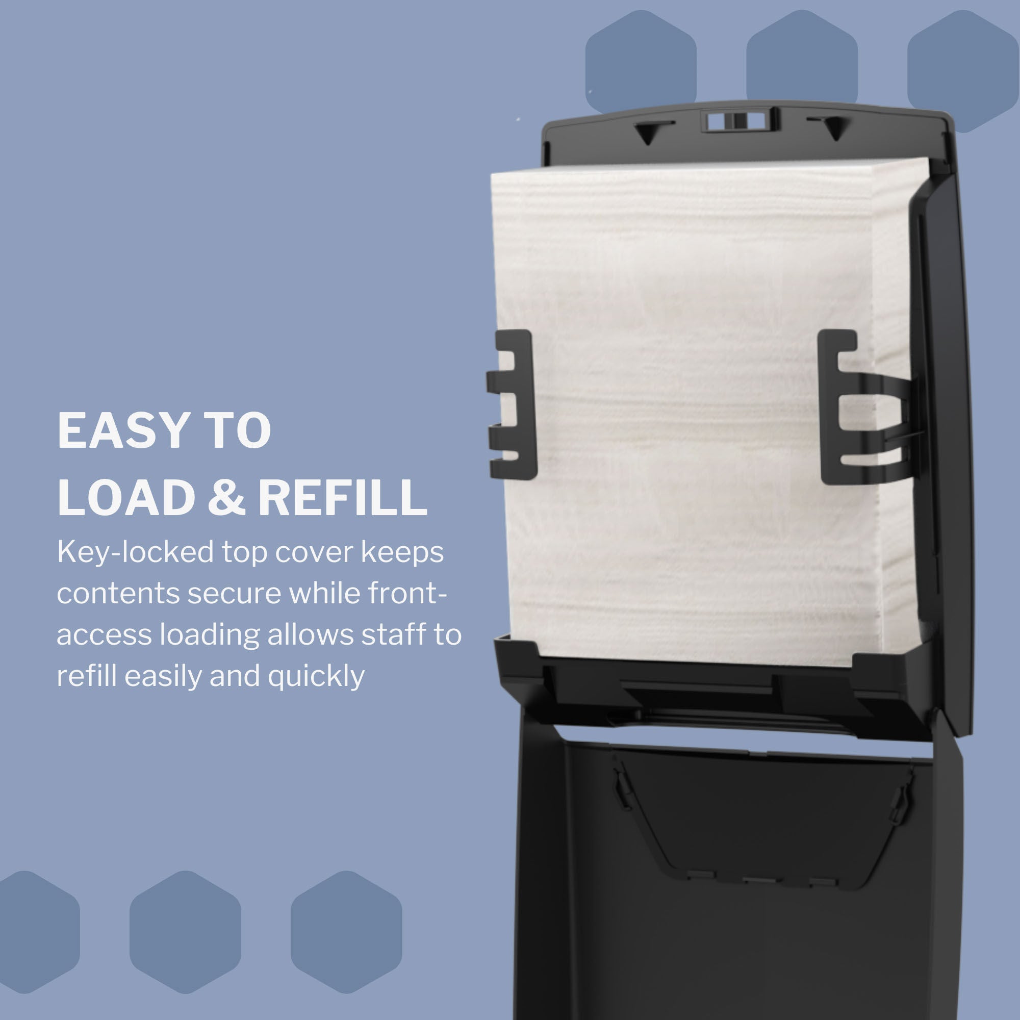 McKesson Brand - FS-MFDISPBLACK Paper Towel Dispenser McKesson Wall Mount C-Fold / Multifold Paper Towel