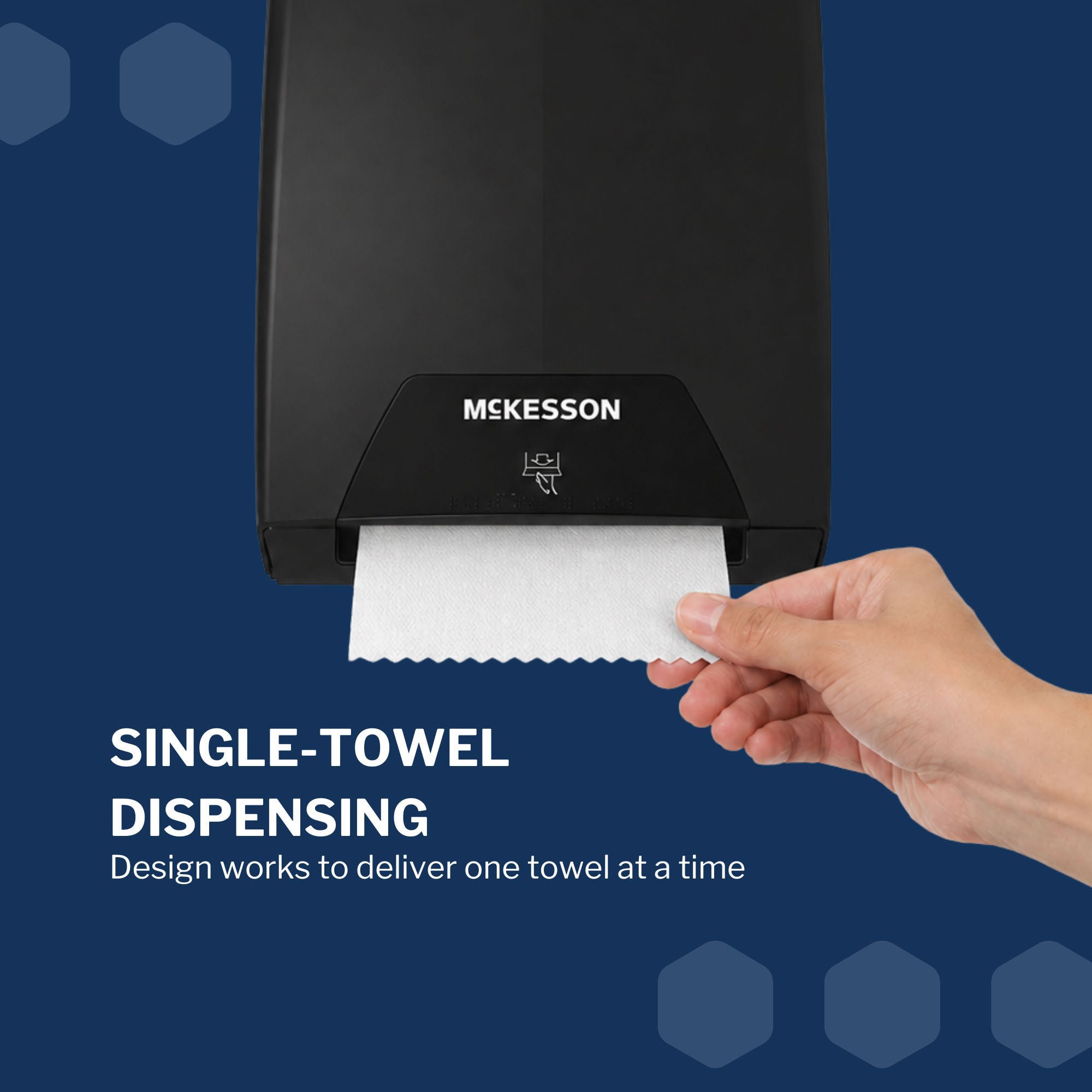 McKesson Brand - FS-MFDISPBLACK Paper Towel Dispenser McKesson Wall Mount C-Fold / Multifold Paper Towel