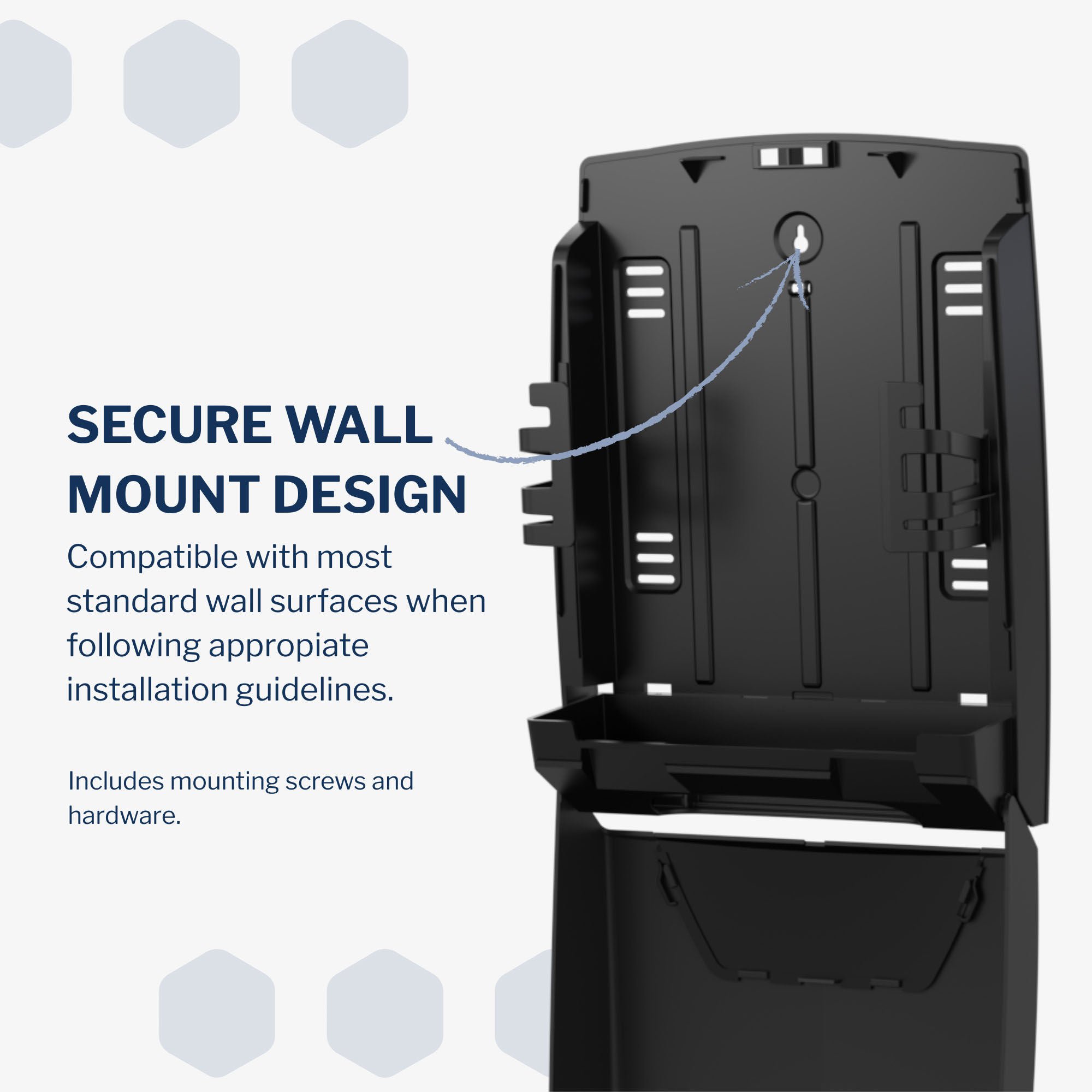 McKesson Brand - FS-MFDISPBLACK Paper Towel Dispenser McKesson Wall Mount C-Fold / Multifold Paper Towel