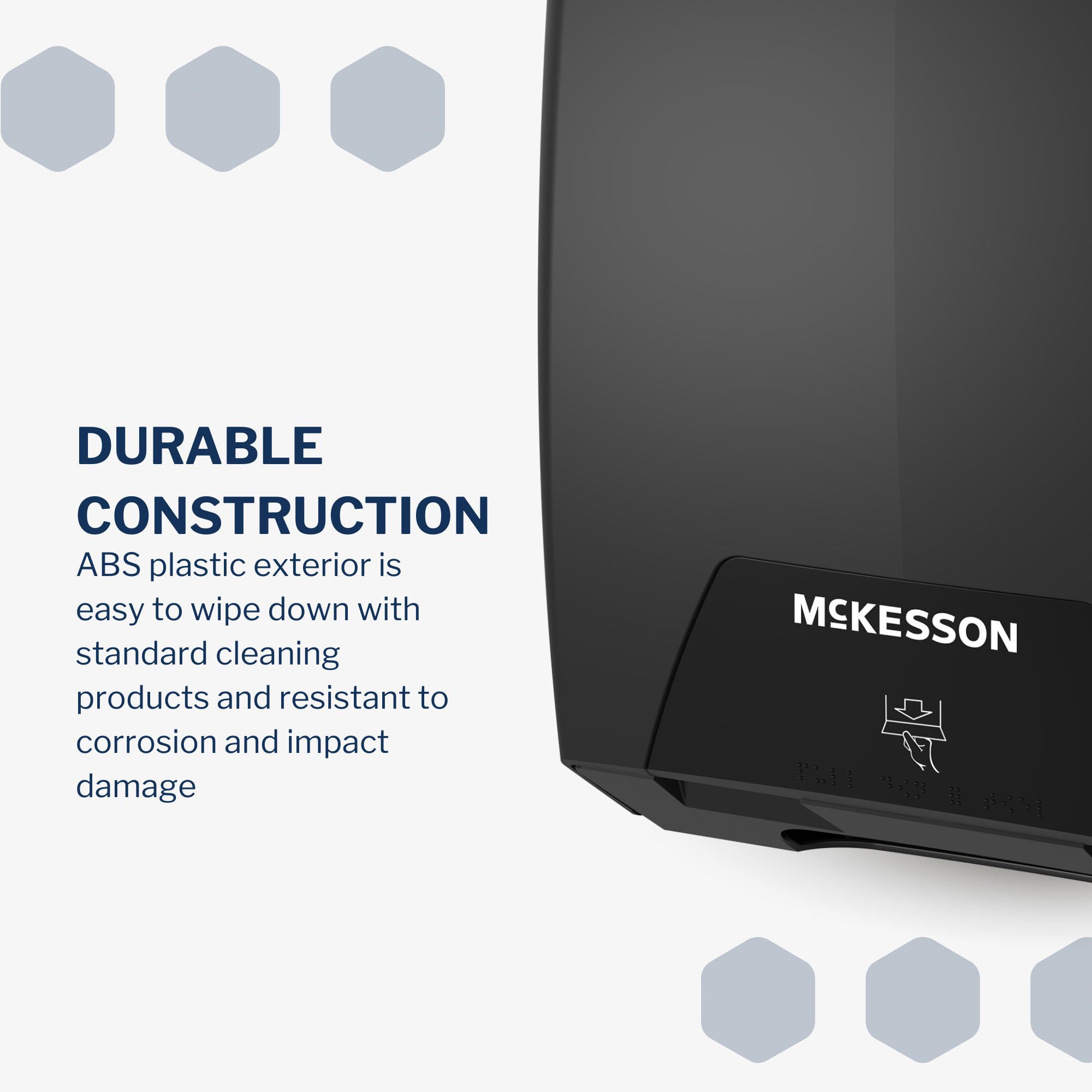 McKesson Brand - FS-MFDISPBLACK Paper Towel Dispenser McKesson Wall Mount C-Fold / Multifold Paper Towel