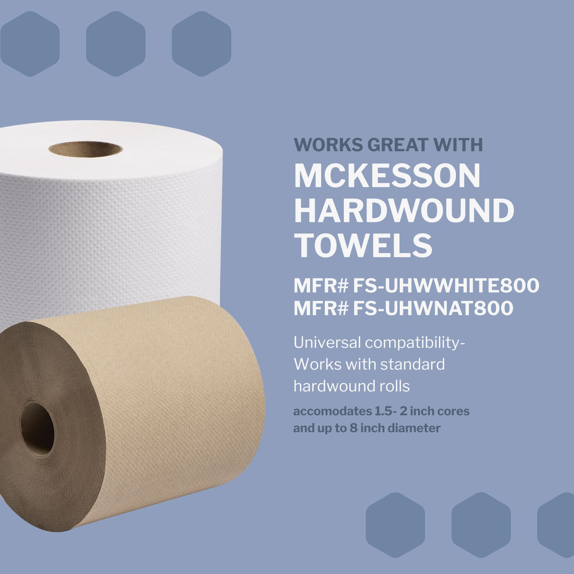 McKesson Brand - FS-HWUNMANWHITE Paper Towel Dispenser McKesson Wall Mount Hardwound Paper Towel
