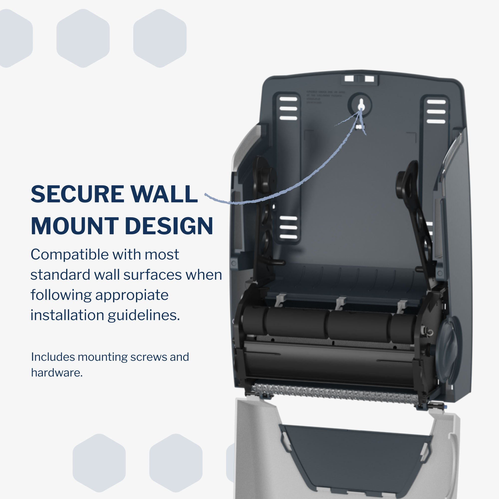 McKesson Brand - FS-HWUNMANWHITE Paper Towel Dispenser McKesson Wall Mount Hardwound Paper Towel