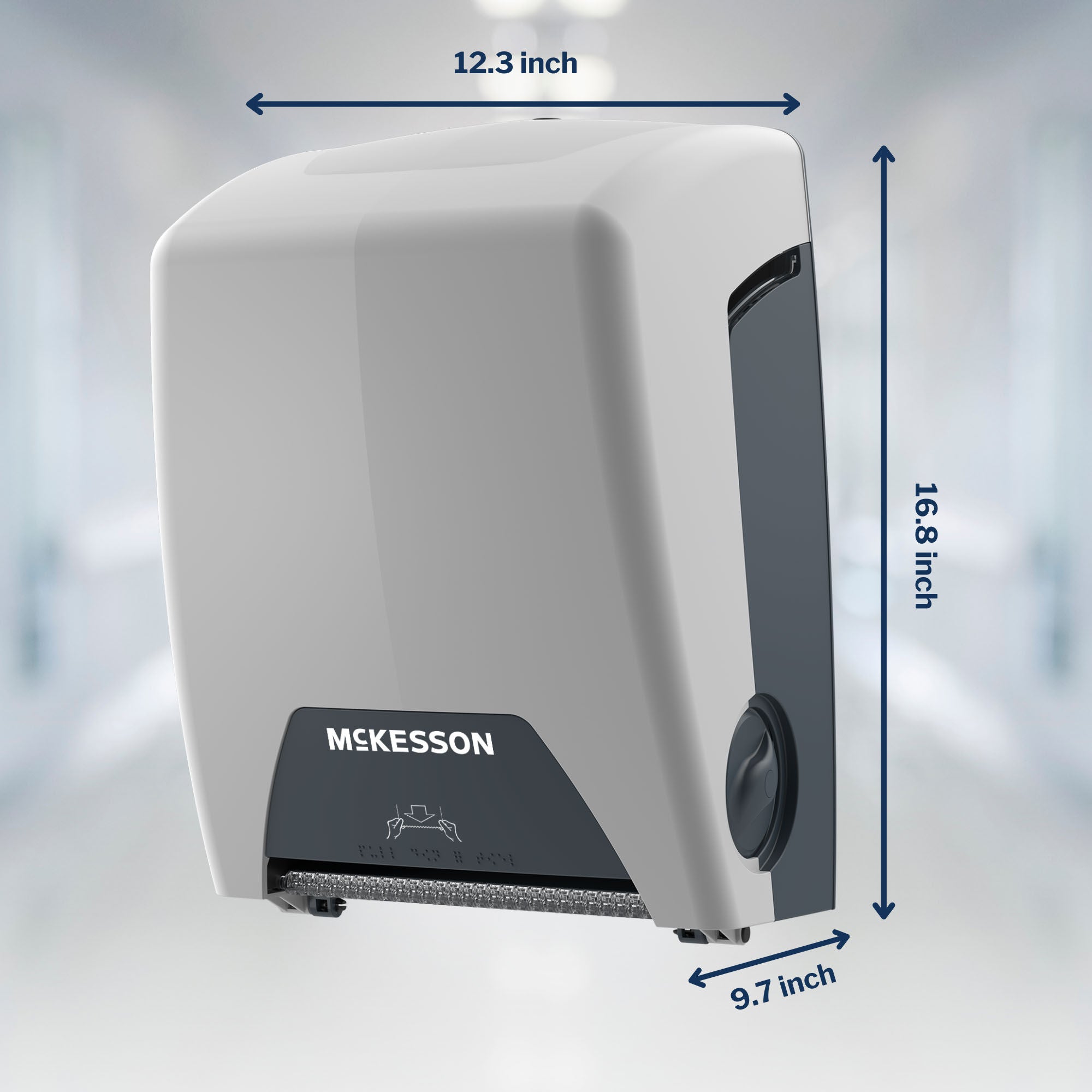 McKesson Brand - FS-HWUNMANWHITE Paper Towel Dispenser McKesson Wall Mount Hardwound Paper Towel