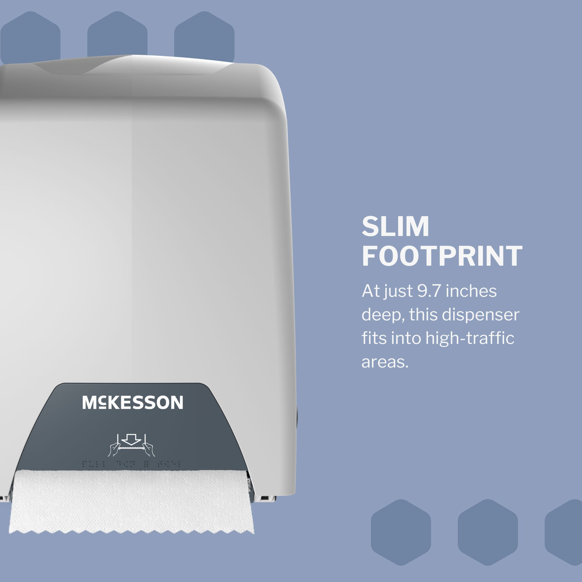 McKesson Brand - FS-HWUNMANWHITE Paper Towel Dispenser McKesson Wall Mount Hardwound Paper Towel
