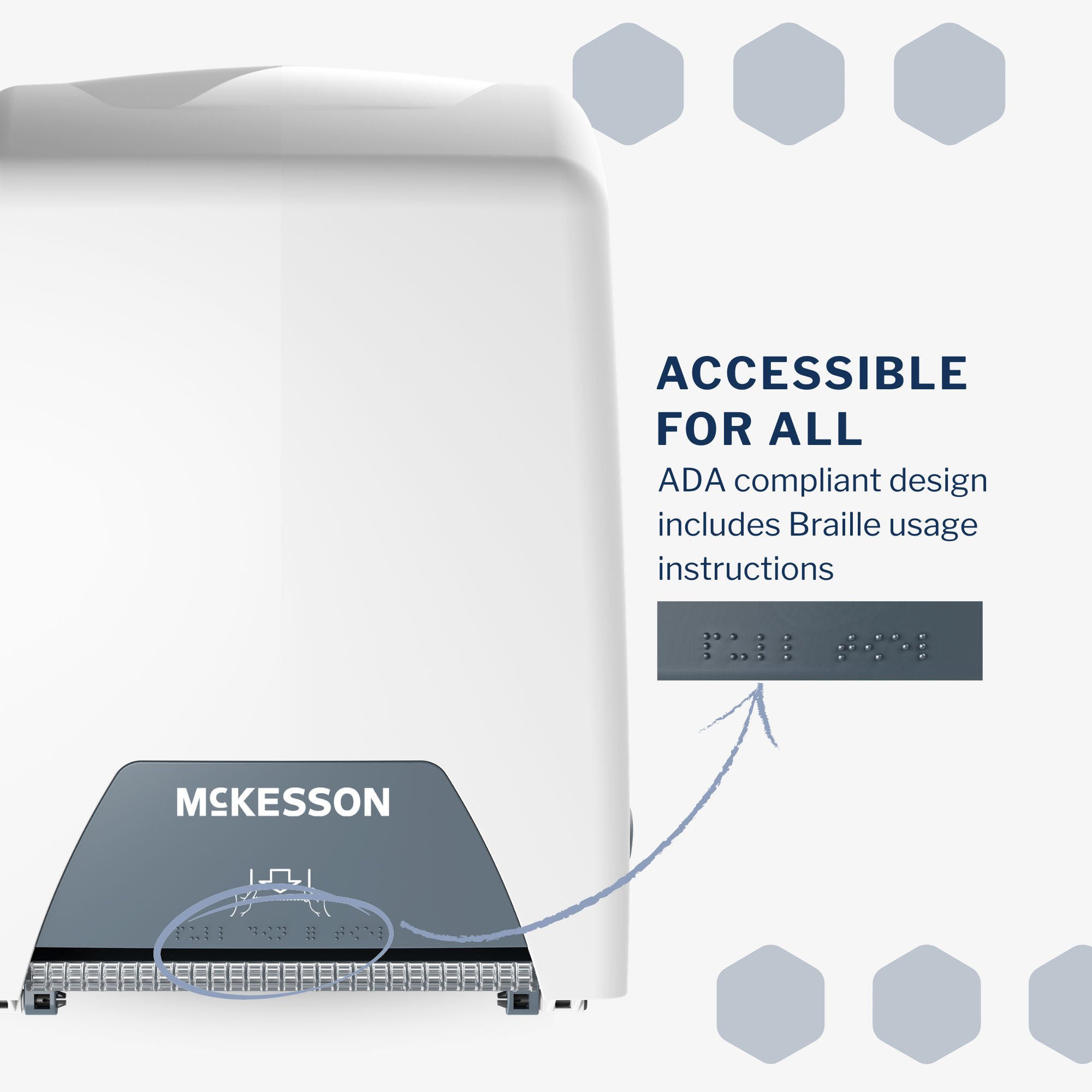 McKesson Brand - FS-HWUNMANWHITE Paper Towel Dispenser McKesson Wall Mount Hardwound Paper Towel