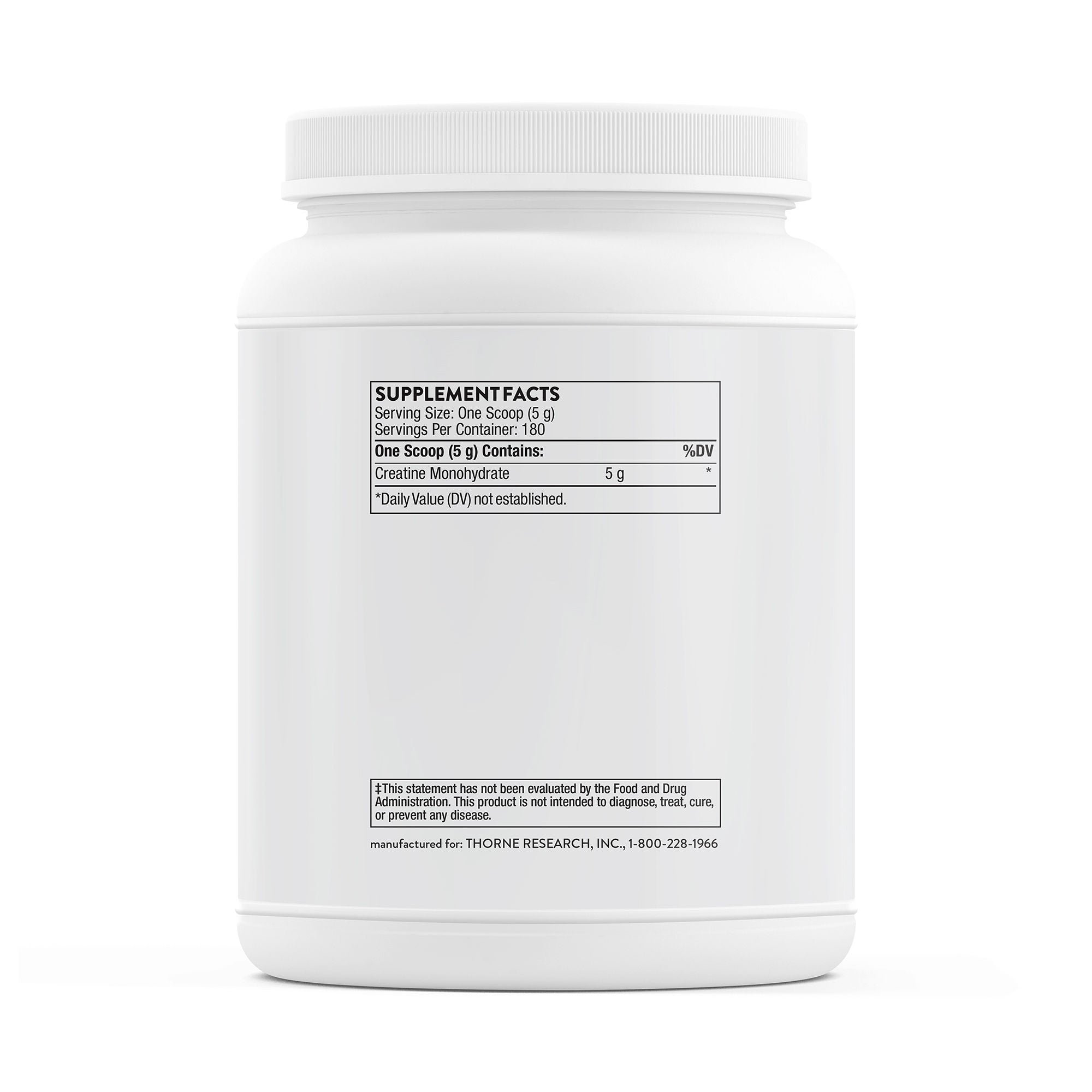 Thorne Research Inc - SF904 Oral Supplement THORNE® Creatine Unflavored Powder 32 oz. Canister