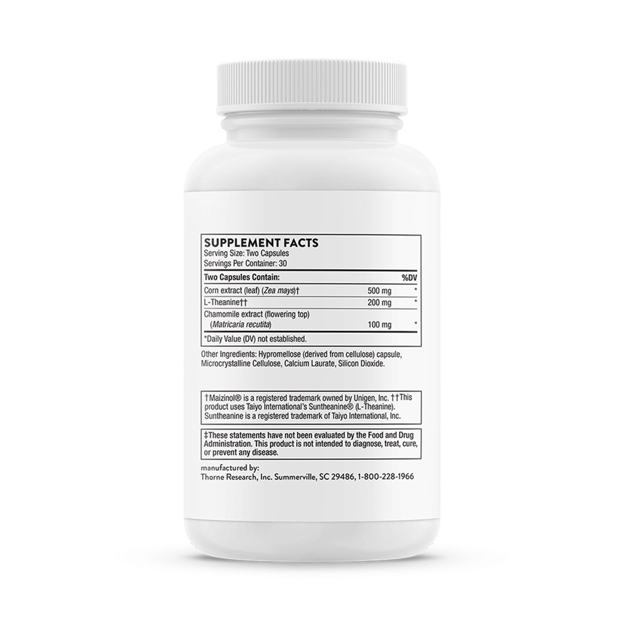 Thorne Research Inc - SF829 Sleep Aid THORNE® Deep Sleep Complex 60 per Bottle Capsule 500 mg - 200 mg - 100 mg Strength