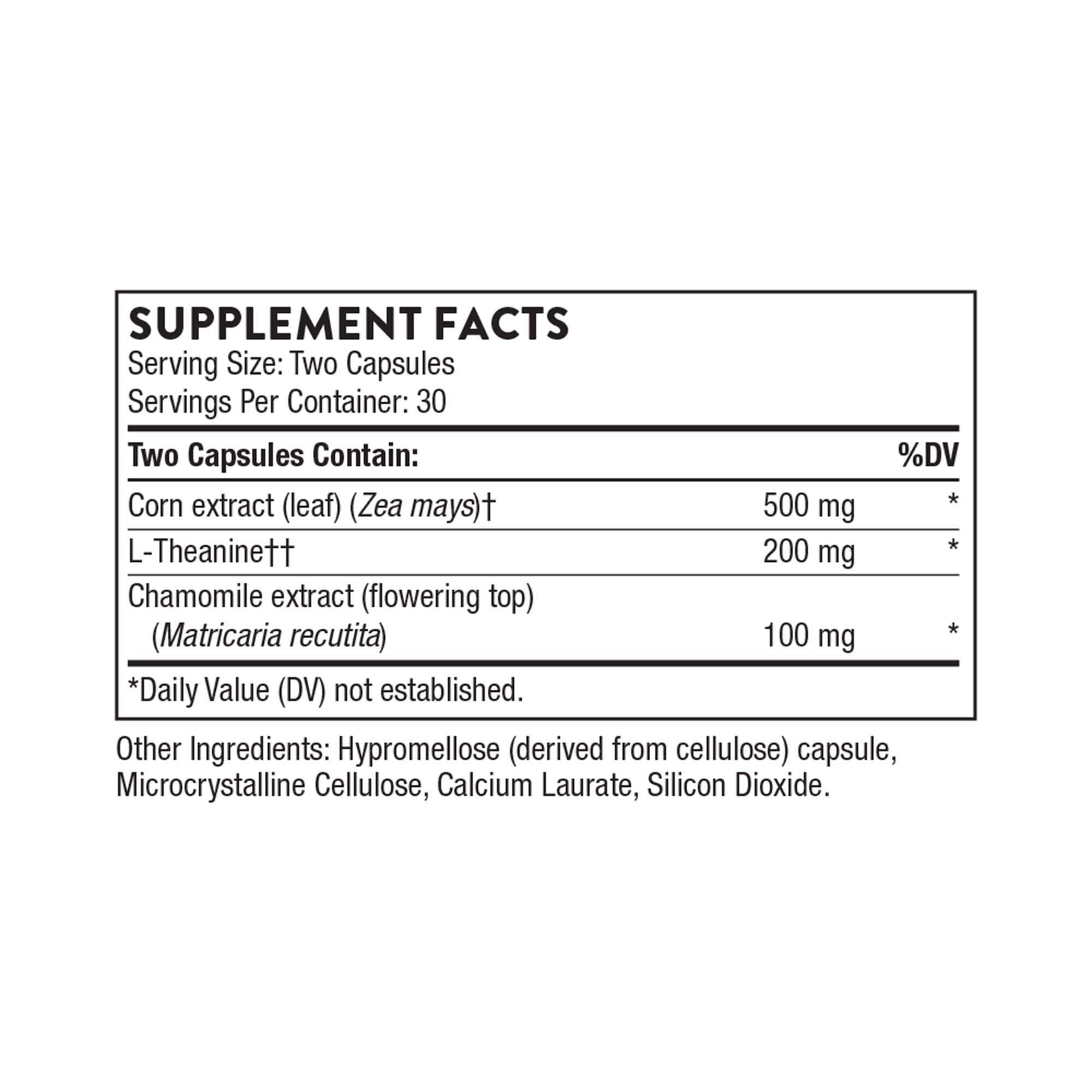 Thorne Research Inc - SF829 Sleep Aid THORNE® Deep Sleep Complex 60 per Bottle Capsule 500 mg - 200 mg - 100 mg Strength