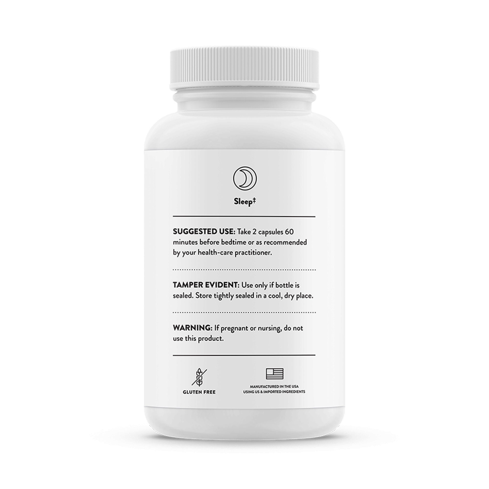 Thorne Research Inc - SF829 Sleep Aid THORNE® Deep Sleep Complex 60 per Bottle Capsule 500 mg - 200 mg - 100 mg Strength