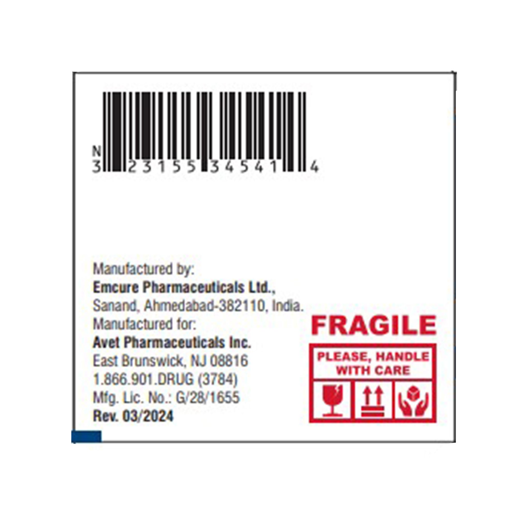 Heritage Pharmaceuticals DBA Avet Pharmaceuticals - 23155034541 Propofol 10 mg / mL Injection 20 mL 10 Vials