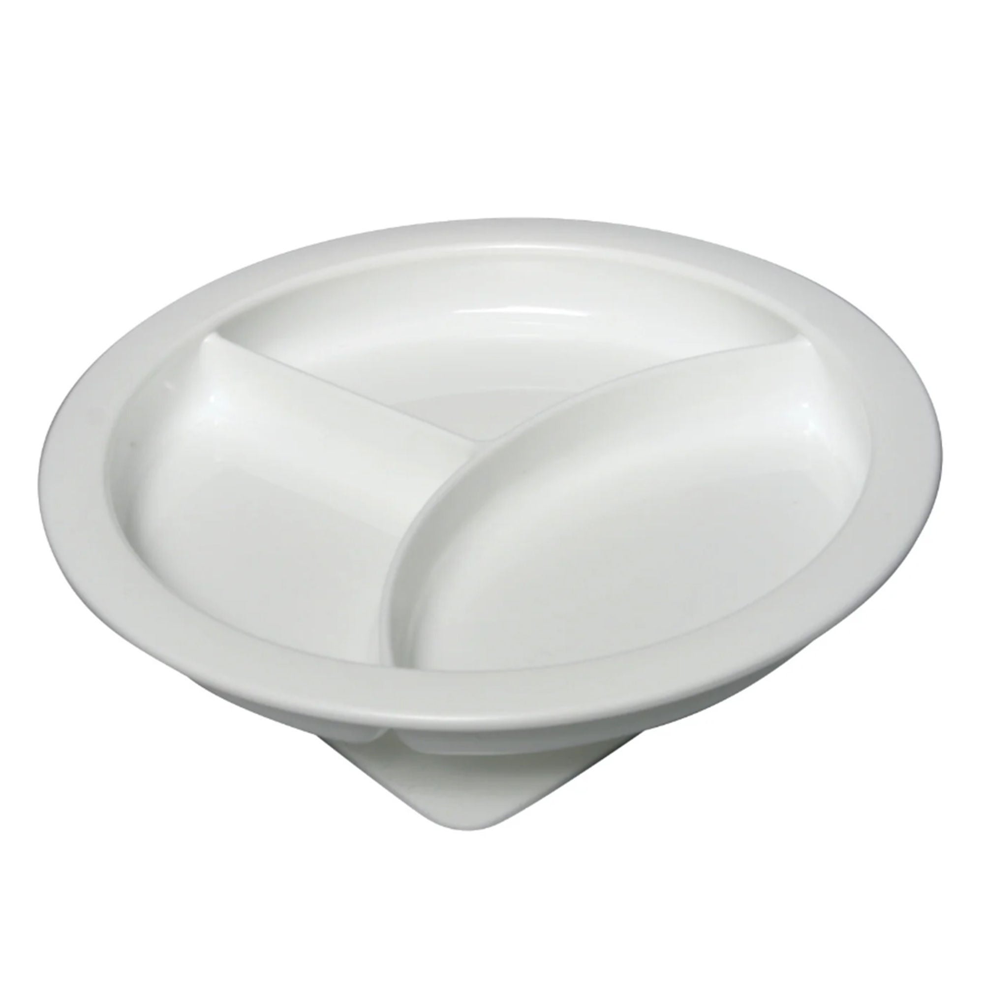 Alimed - 2970010853 3 Compartment Plate Freedom Polypropylene White Reusable