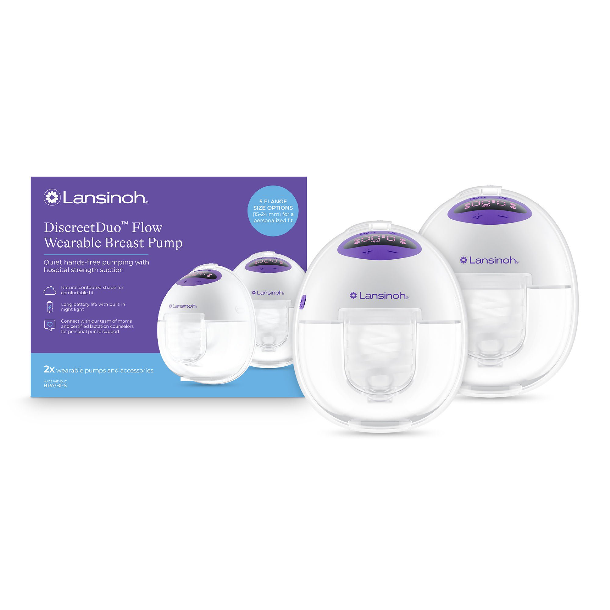 Emerson Healthcare - 53851 Wearable Electric Breast Pump DiscreetDuo™ Flow