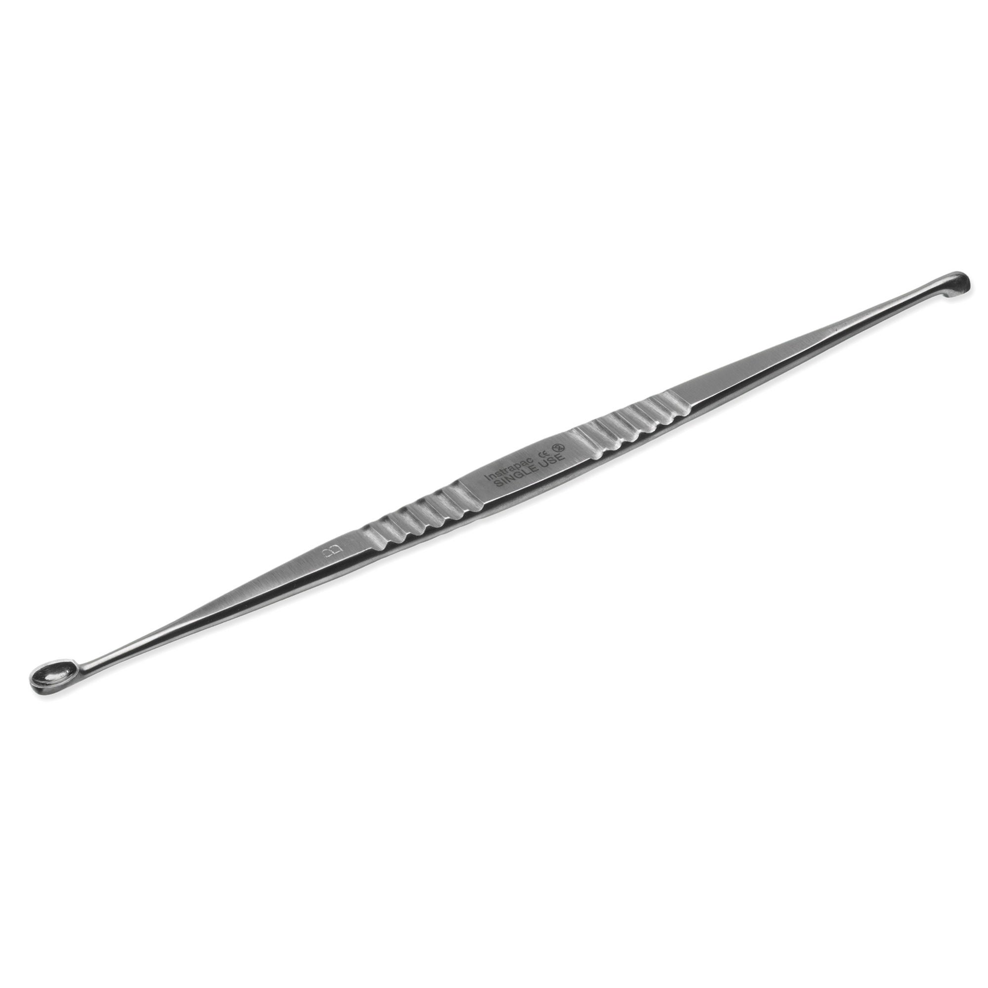 V. Mueller - 7947 Bone Curette Instrapac® Volkmann 8-2/3 Inch Length Double-ended Serrated Handle Spoon Tips