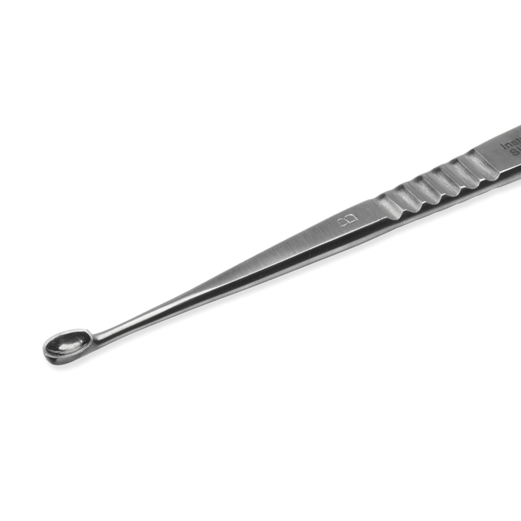 V. Mueller - 7947 Bone Curette Instrapac® Volkmann 8-2/3 Inch Length Double-ended Serrated Handle Spoon Tips