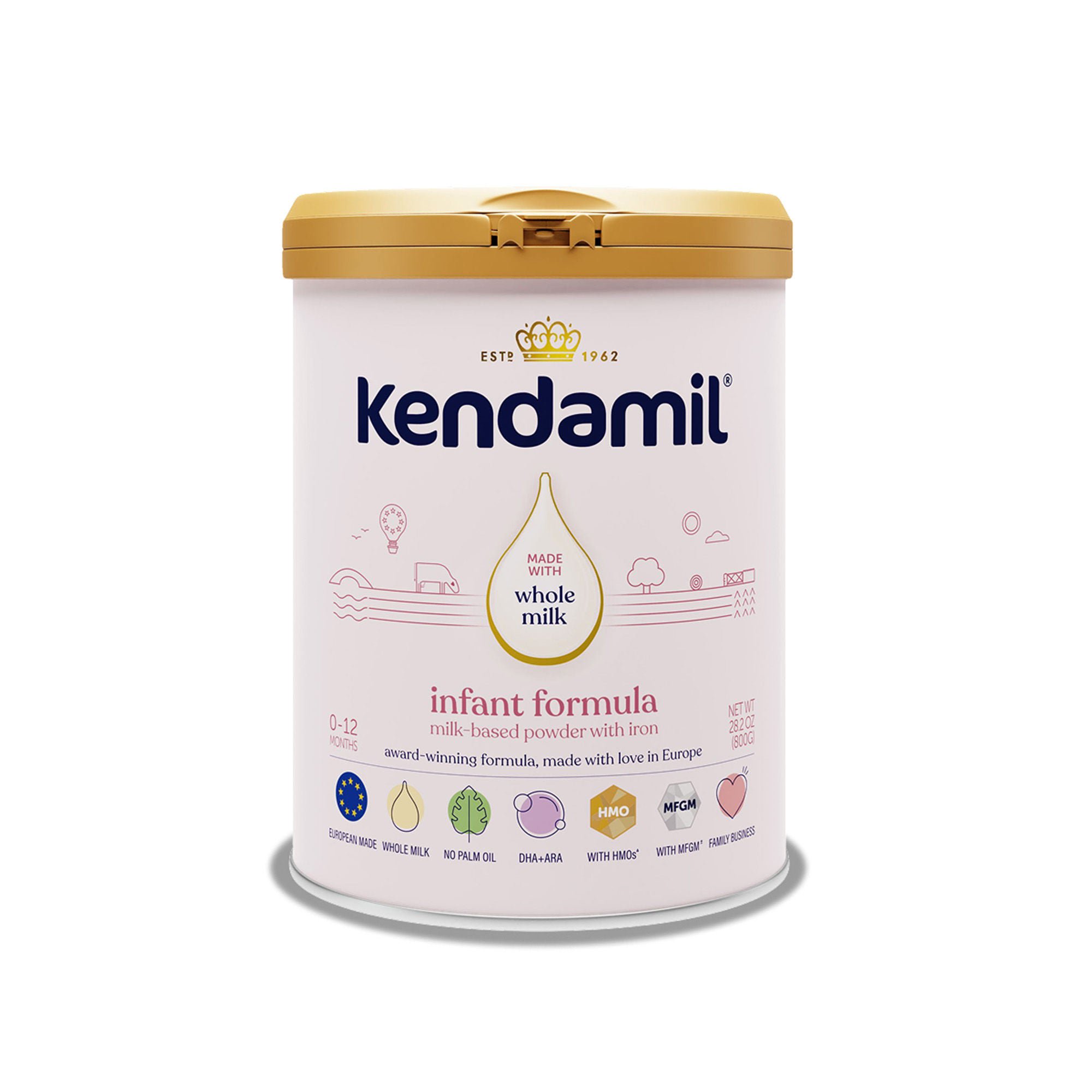 Kendal Nutricare USA LLC - 92000141 Infant Formula Kendamil® Classic Unflavored 28.2 oz. Can Powder Milk-Based