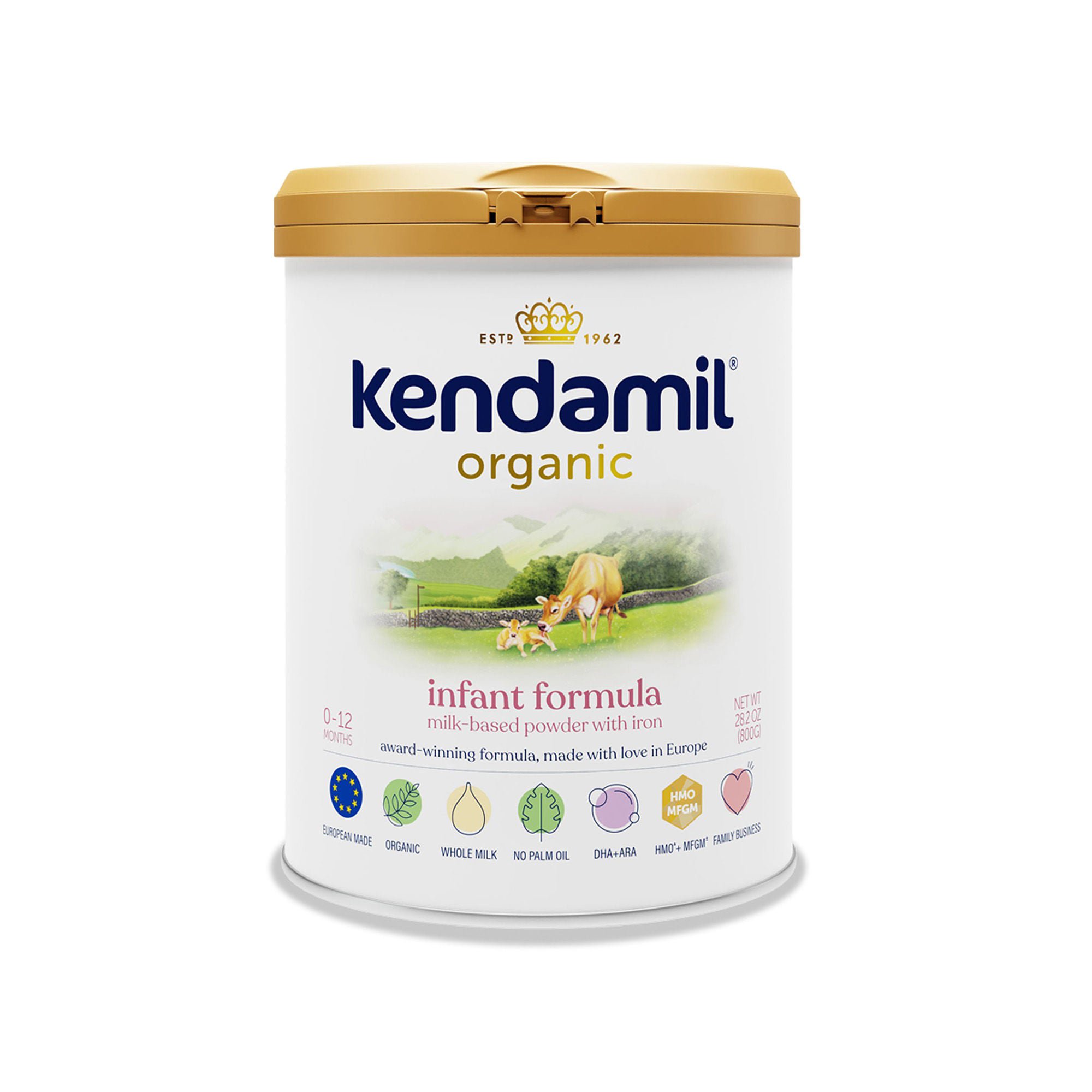 Kendal Nutricare USA LLC - 77000426 Infant Formula Kendamil® Organic Unflavored 28.2 oz. Can Powder Milk-Based