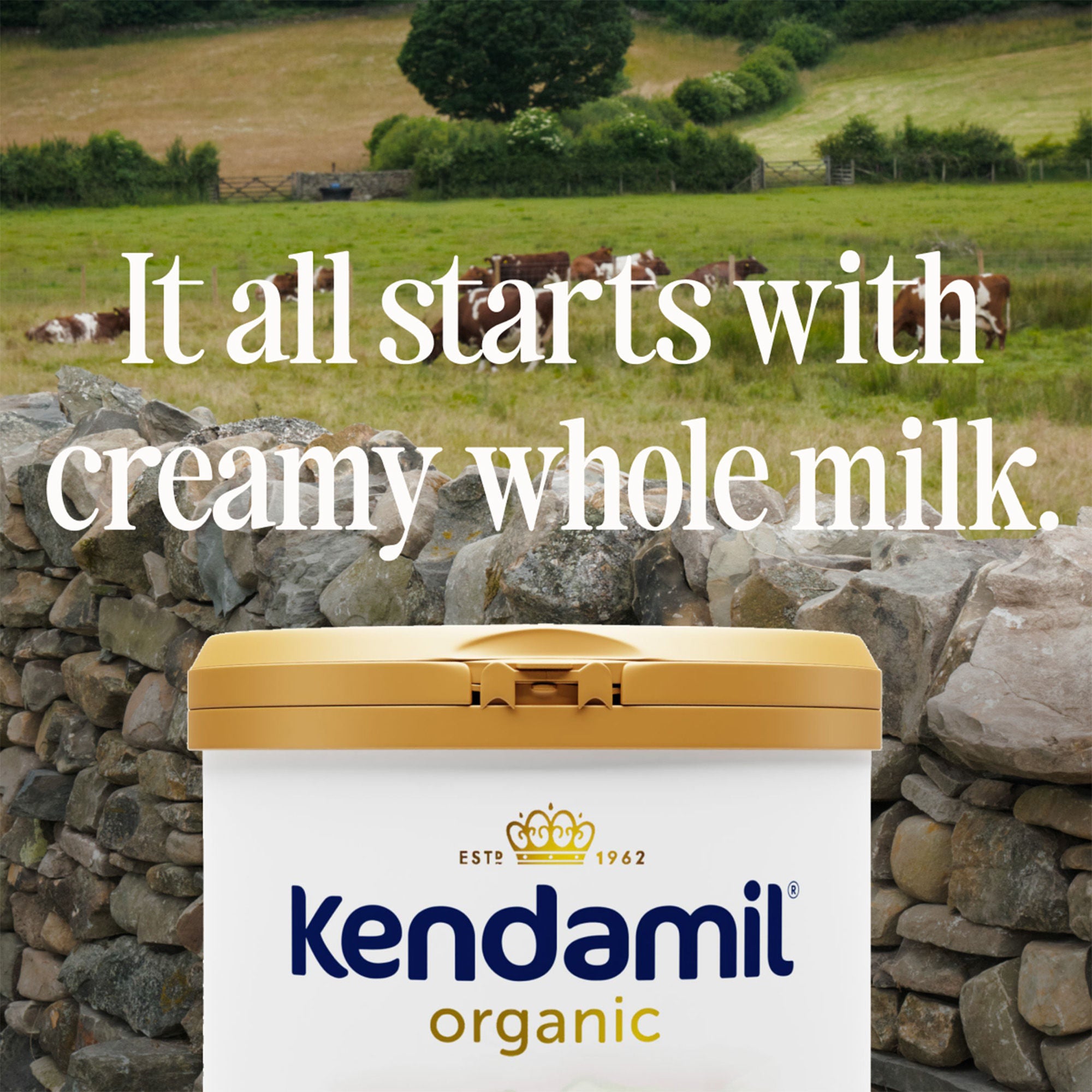 Kendal Nutricare USA LLC - 77000426 Infant Formula Kendamil® Organic Unflavored 28.2 oz. Can Powder Milk-Based