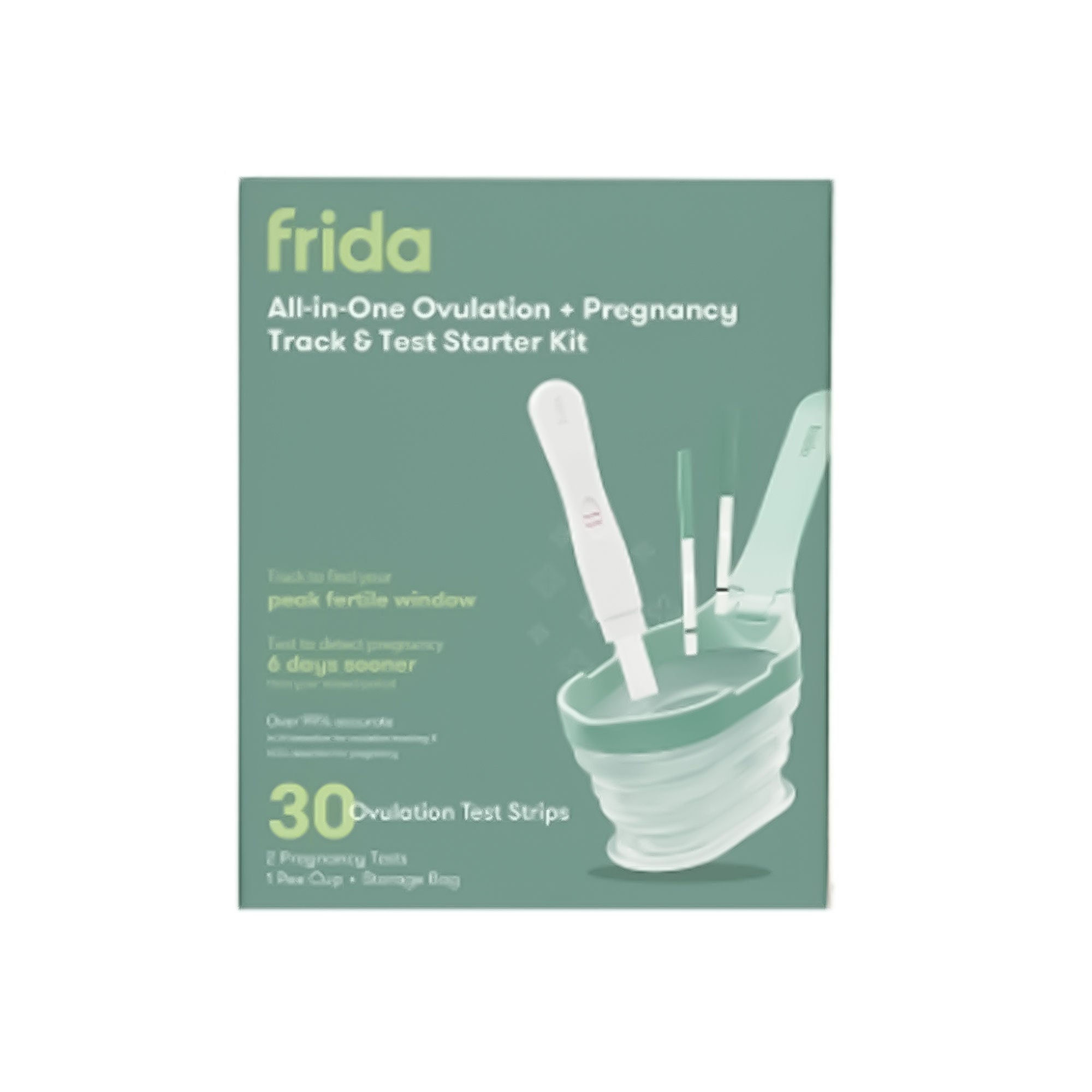 Fridababy LLC - 500001406 Reproductive Health Test Kit Frida Fertility All-in-One Ovulation and Pregnancy Test 30 Tests per Kit