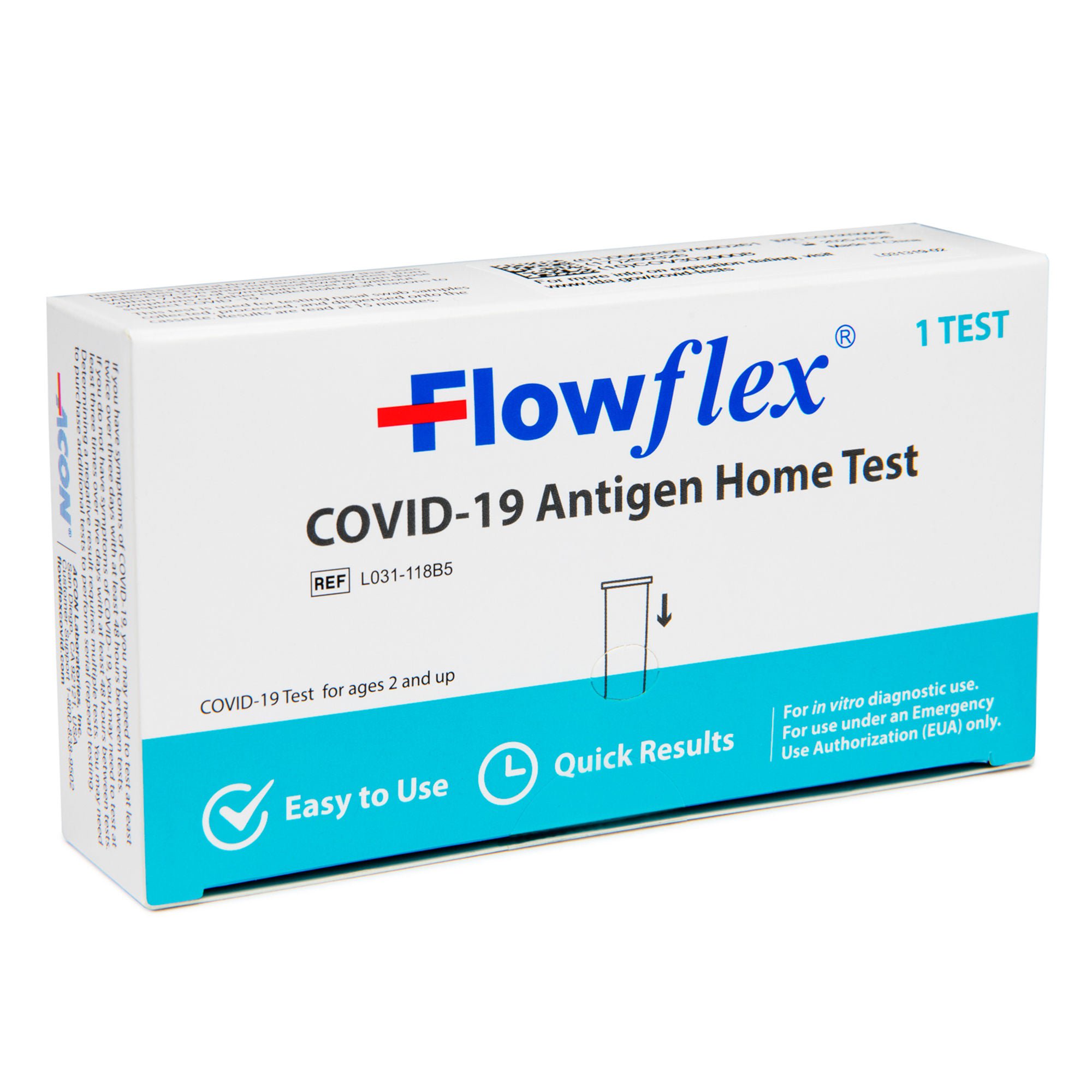 Acon Laboratories - L031-118B5 Respiratory Test Kit FlowFlex® COVID-19 Antigen OTC 48 Tests