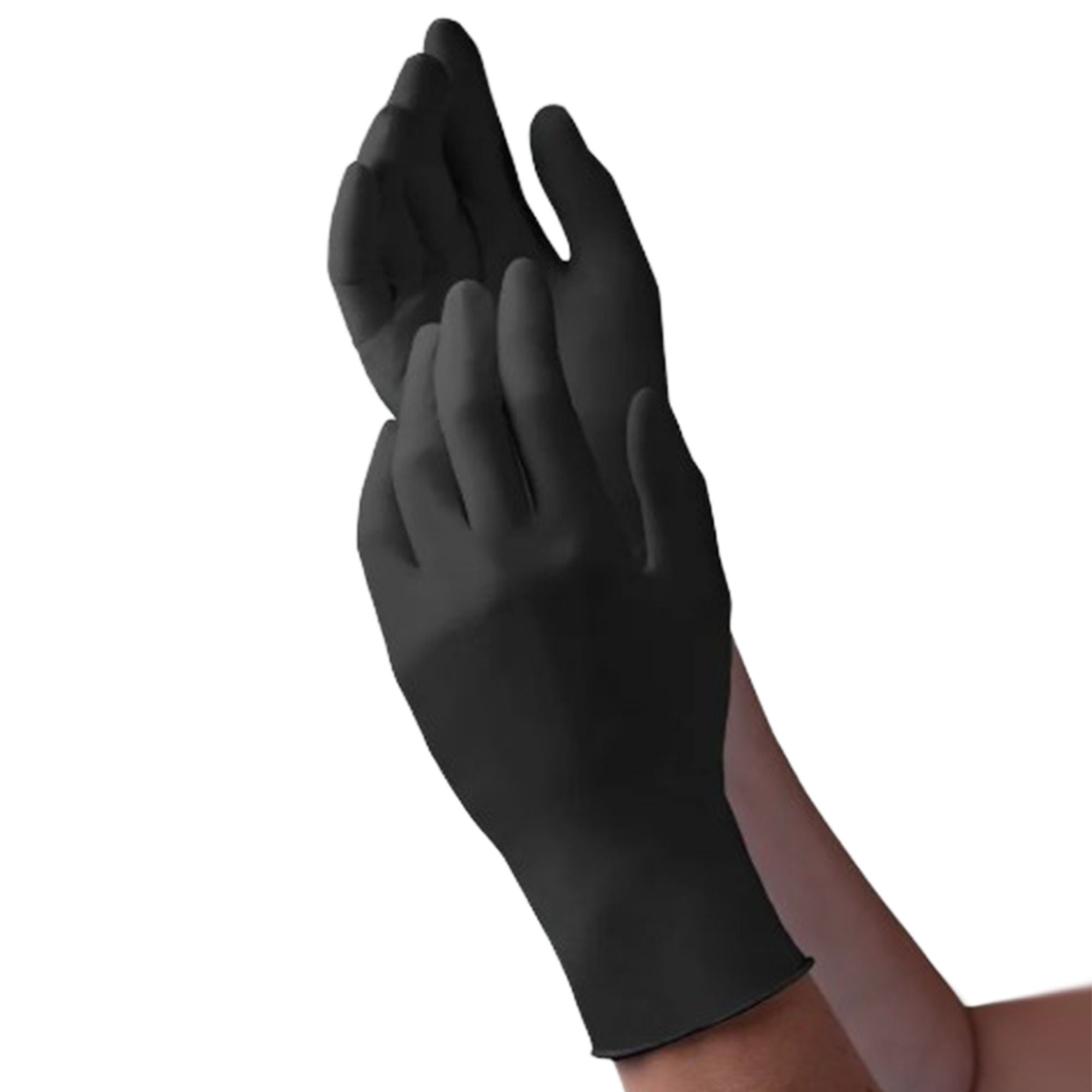 VWR International - 76307-466 Exam Glove VWR® Large 100 per Box NonSterile Nitrile Standard Cuff Length Textured Fingertips Black Chemo Tested / Fentanyl Tested