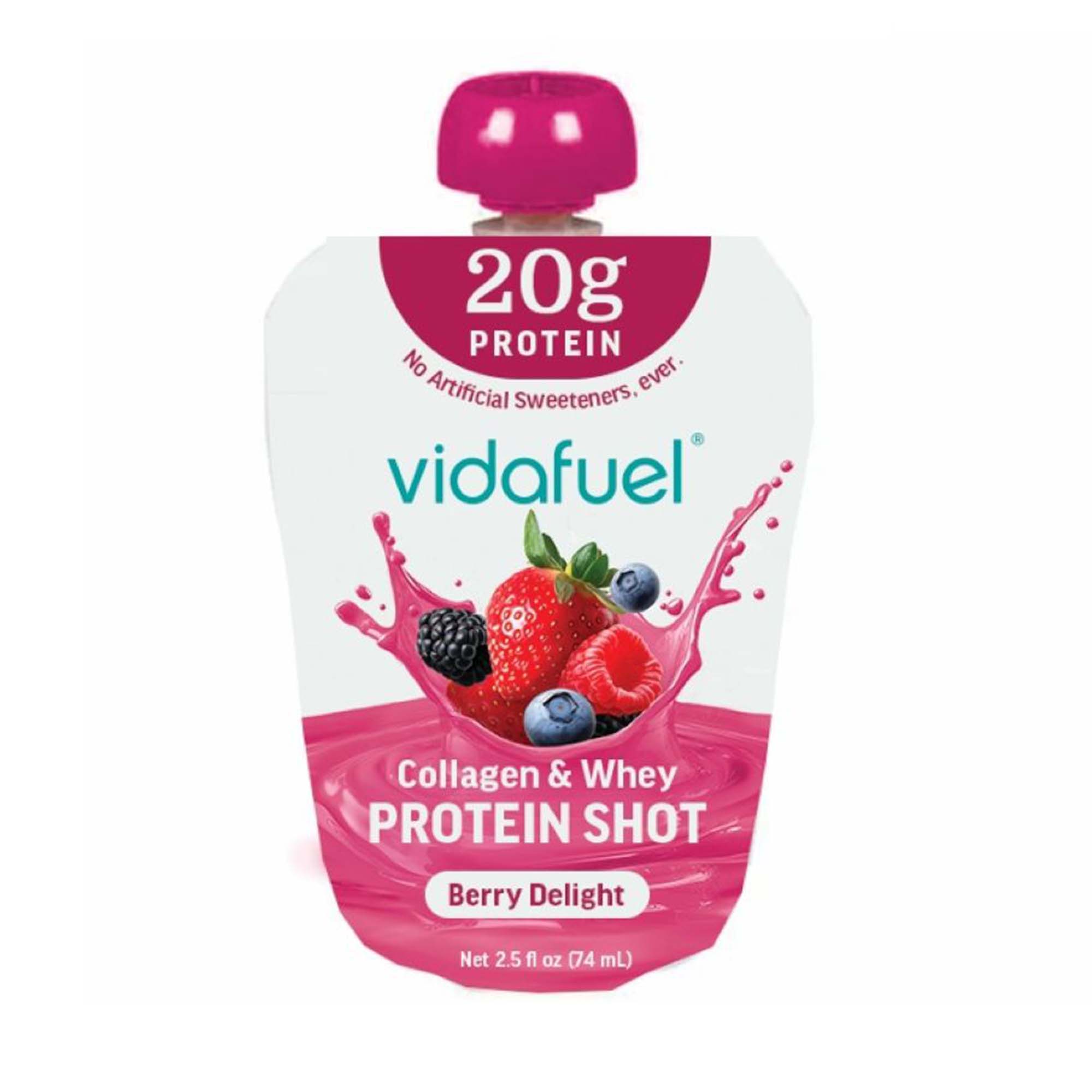Vidafuel Inc - 02-622 Oral Supplement vidafuel® Protein Shot Berry Delight Flavor Liquid 2.5 oz. Pouch